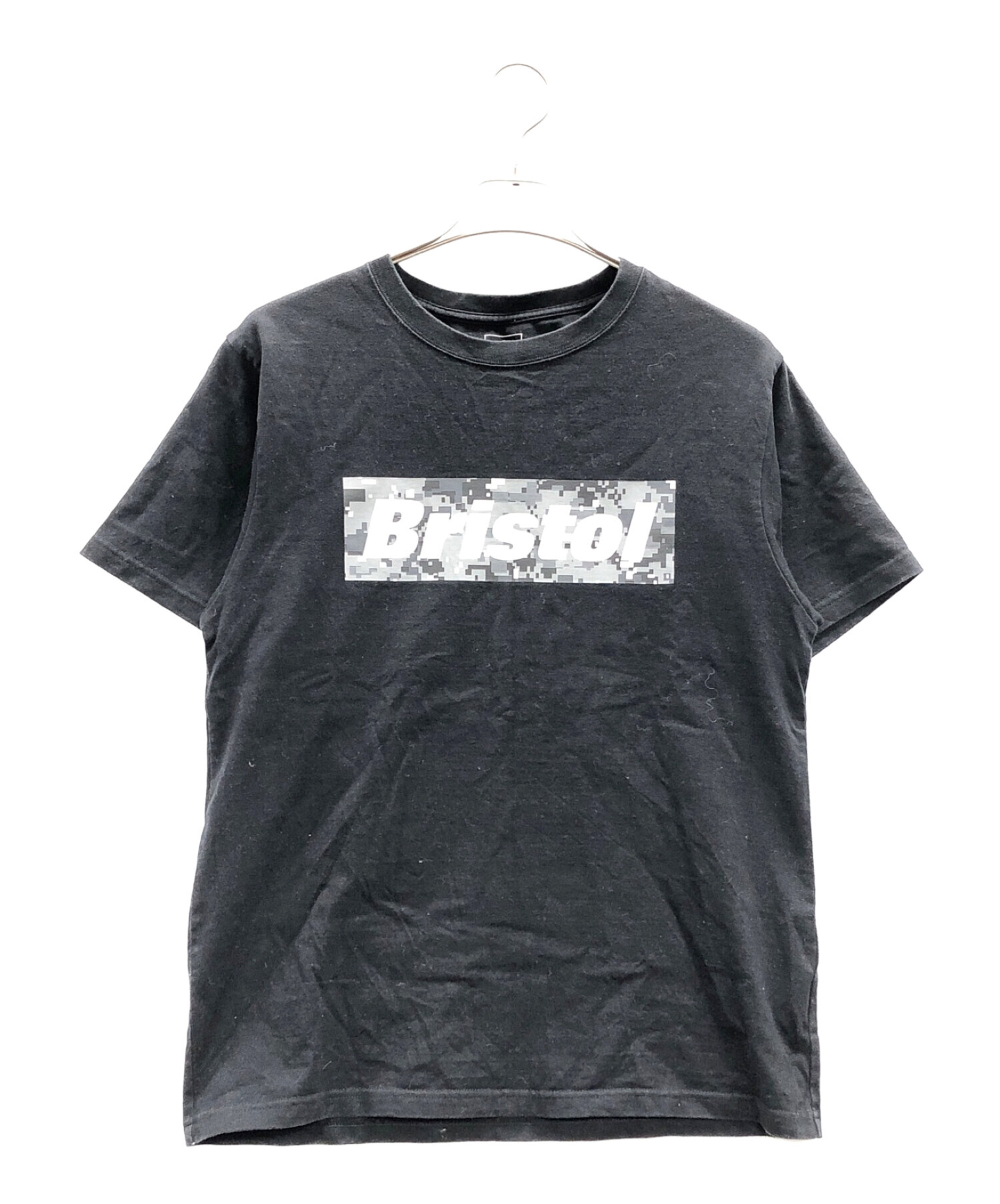 F.C.R.B. (エフシーアールビー) Tシャツ CAMOUFLAGE BOX LOGO TEE ブラック サイズ:L