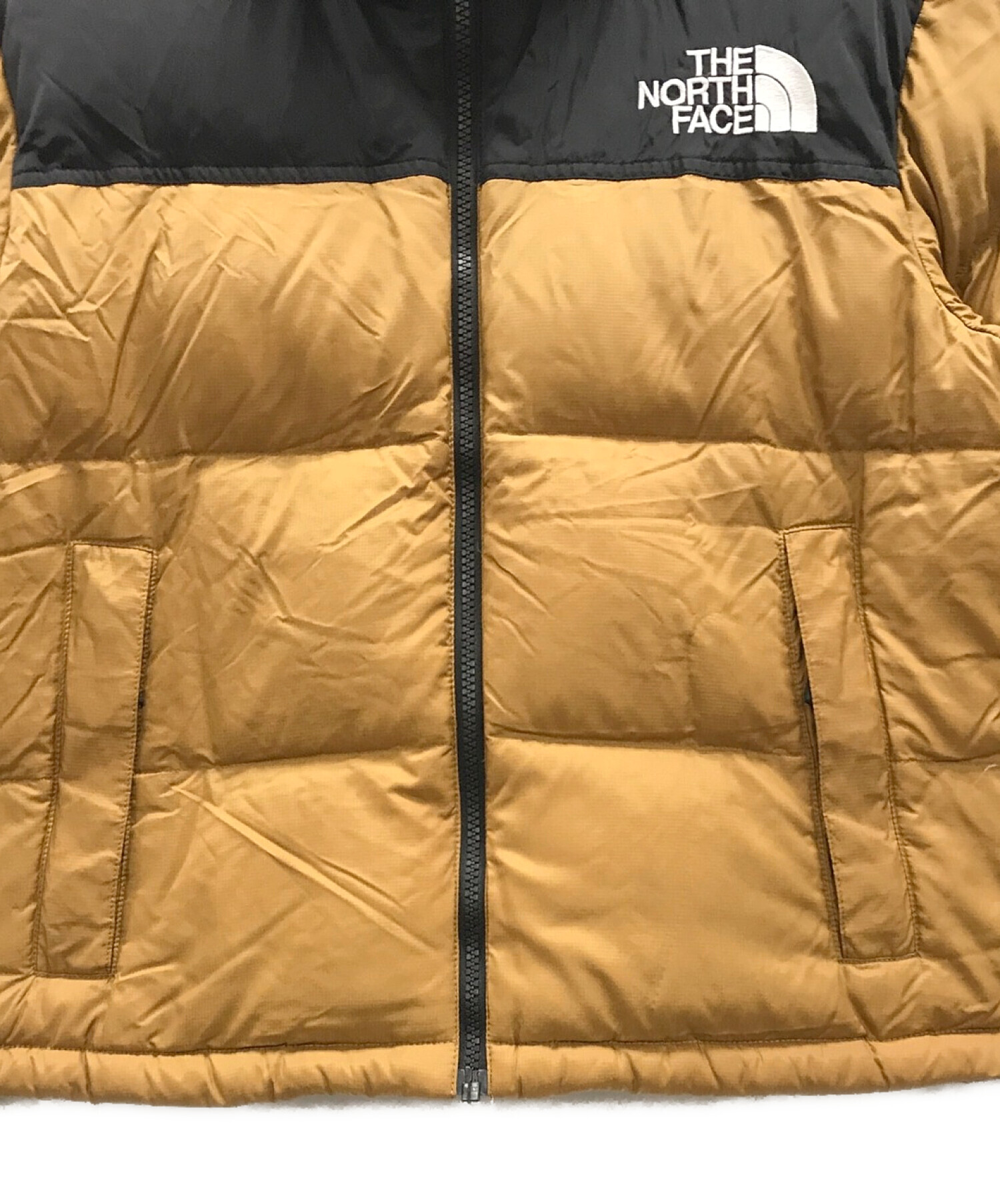 THE NORTH FACE (ザ ノース フェイス) ダウンジャケット NUPTSE JACKET（ヌプシジャケット） ブラック×ブラウン サイズ:S