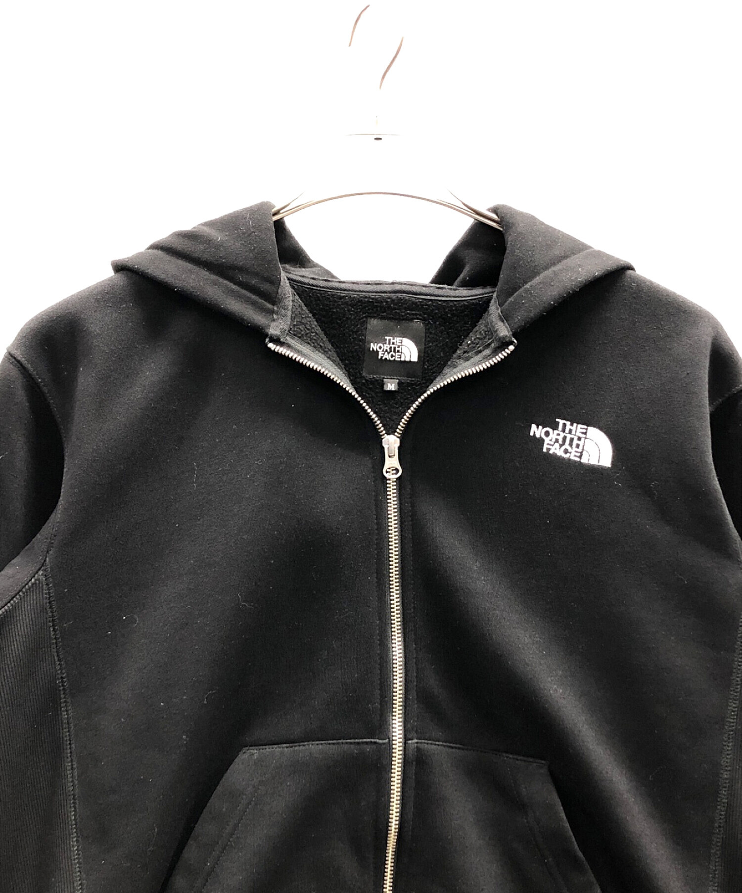 THE NORTH FACE (ザ ノース フェイス) スクエアロゴフルジップ　パーカー ブラック サイズ:M