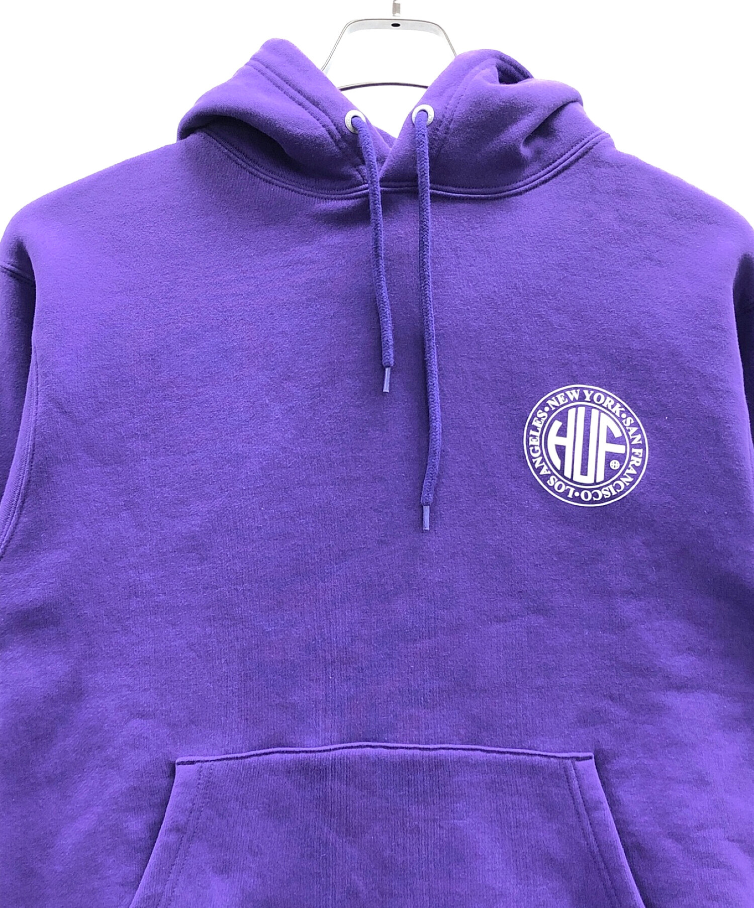 中古・古着通販】HUF (ハフ) プルオーバーパーカー パープル サイズ:L 