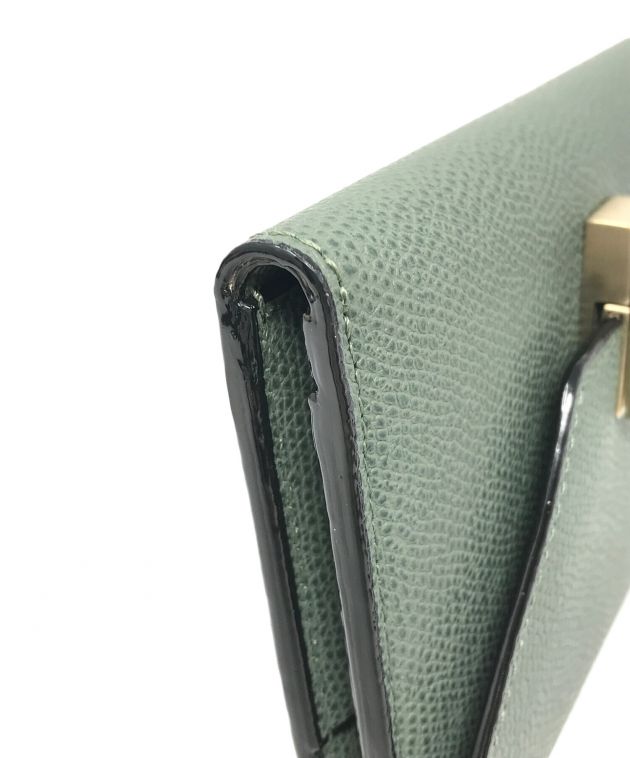 Valextra (ヴァレクストラ) 3つ折り財布 イジィデ ウォレット グリーン サイズ:実寸サイズにてご確認ください。