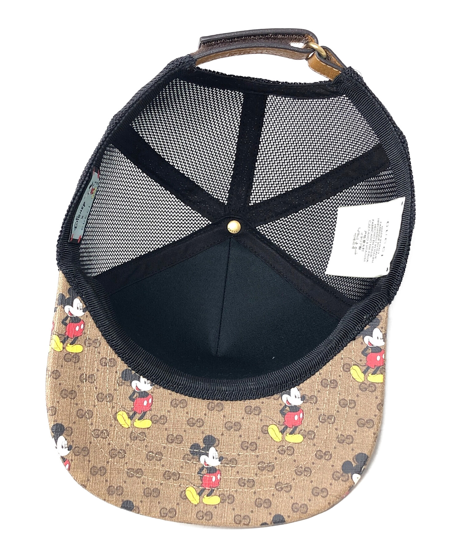 GUCCI (グッチ) DISNEY (ディズニー) キャップ　ディズニーコラボ ベージュ×ブラック サイズ:M 58cm