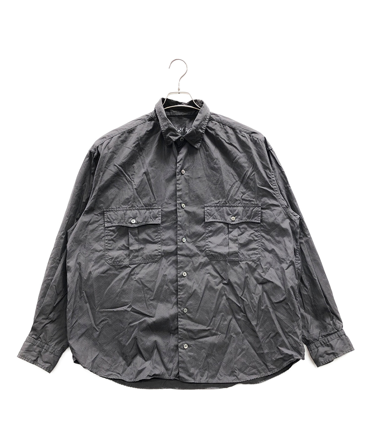 Porter Classic (ポータークラシック) ロールアップシャツ ブラック サイズ:XL