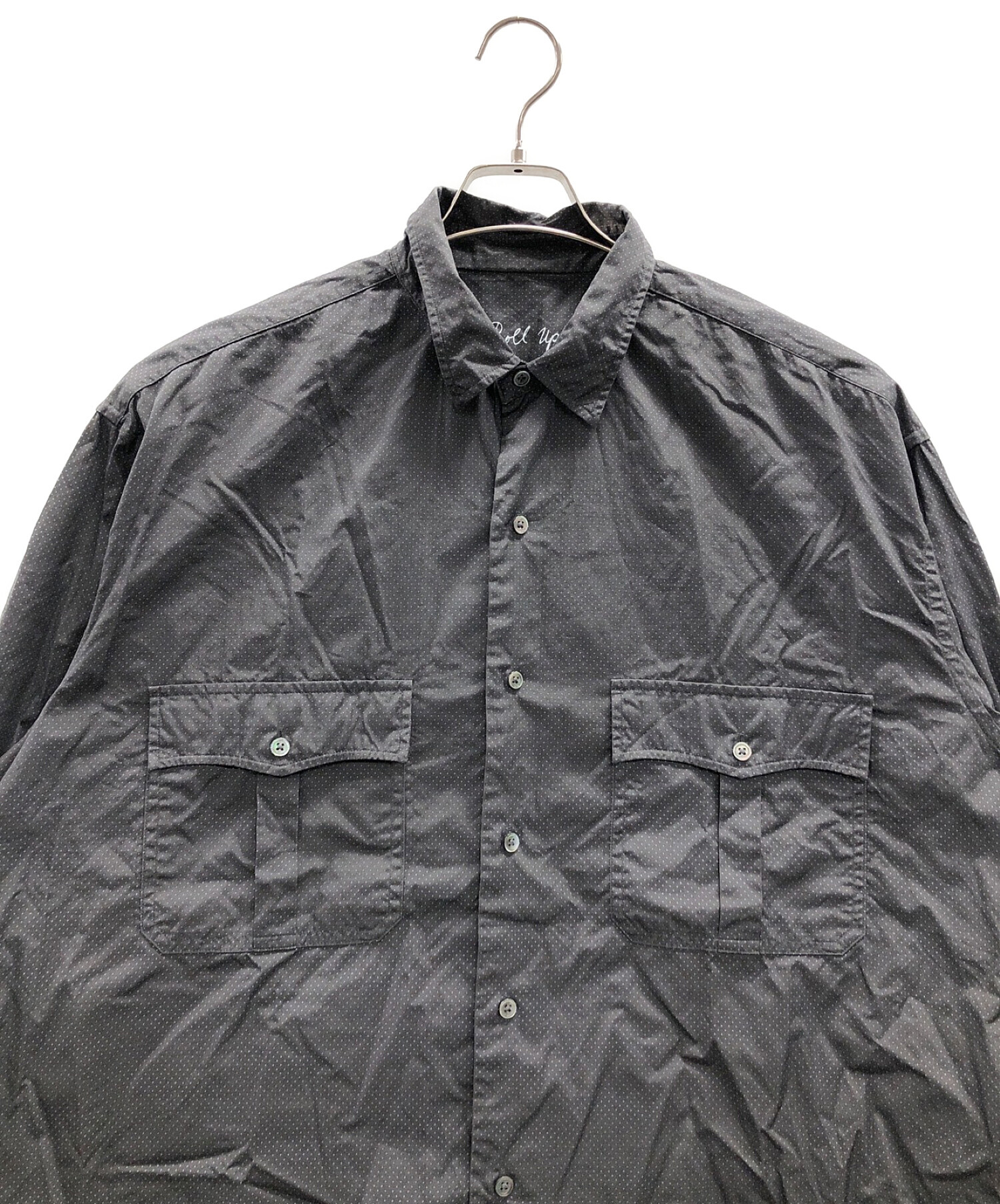 Porter Classic (ポータークラシック) ロールアップシャツ ブラック サイズ:XL