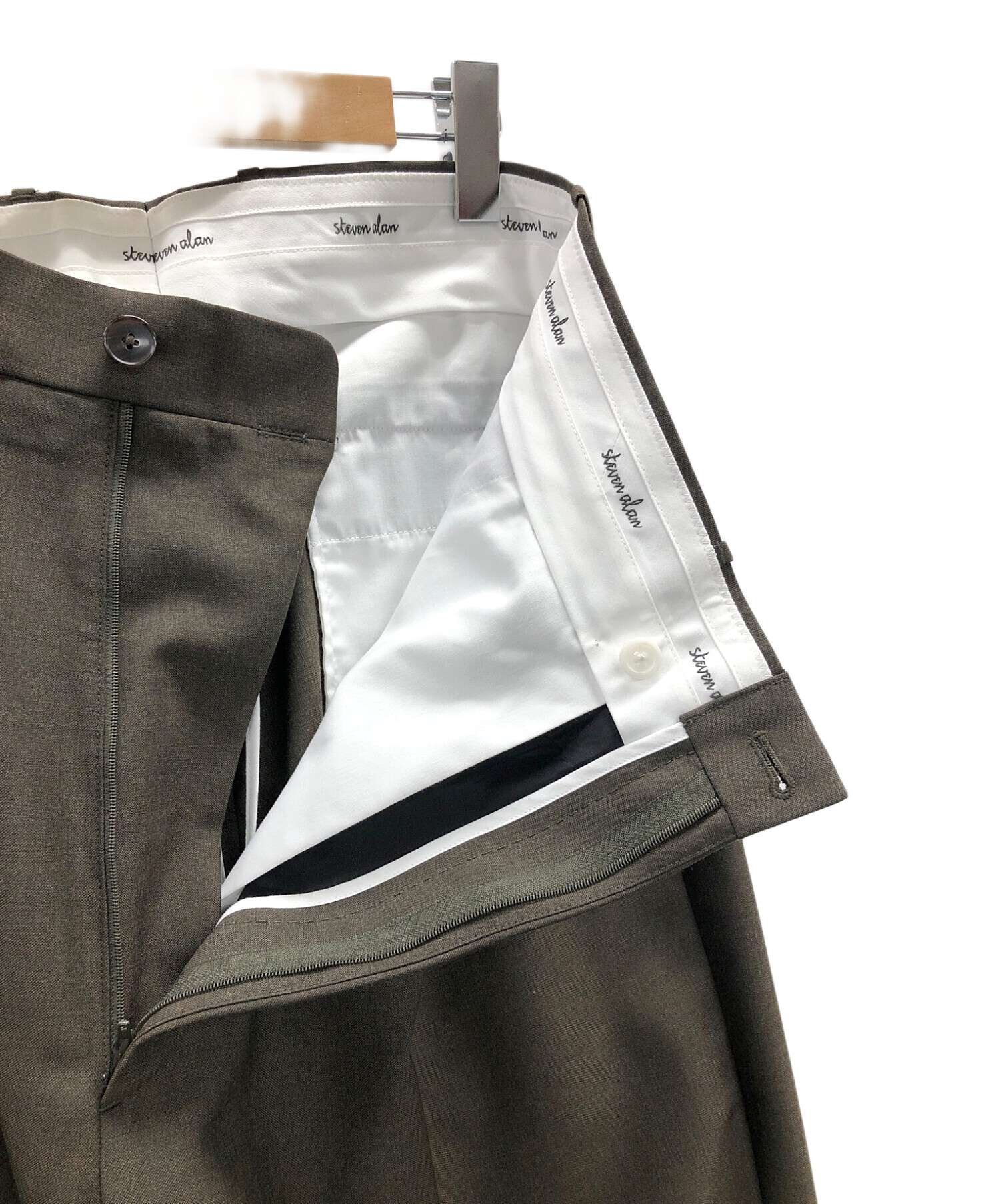 中古・古着通販】STEVEN ALAN (スティーブンアラン) チノパンツ MGD IN 2PLEATED DRESS TROUSERS ブラウン  サイズ:XL｜ブランド・古着通販 トレファク公式【TREFAC FASHION】スマホサイト