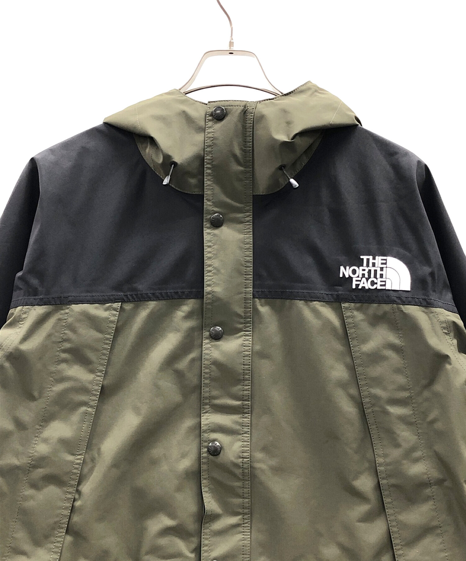 THE NORTH FACE (ザ ノース フェイス) マウンテンライトジャケット グリーン×ブラック サイズ:XXL