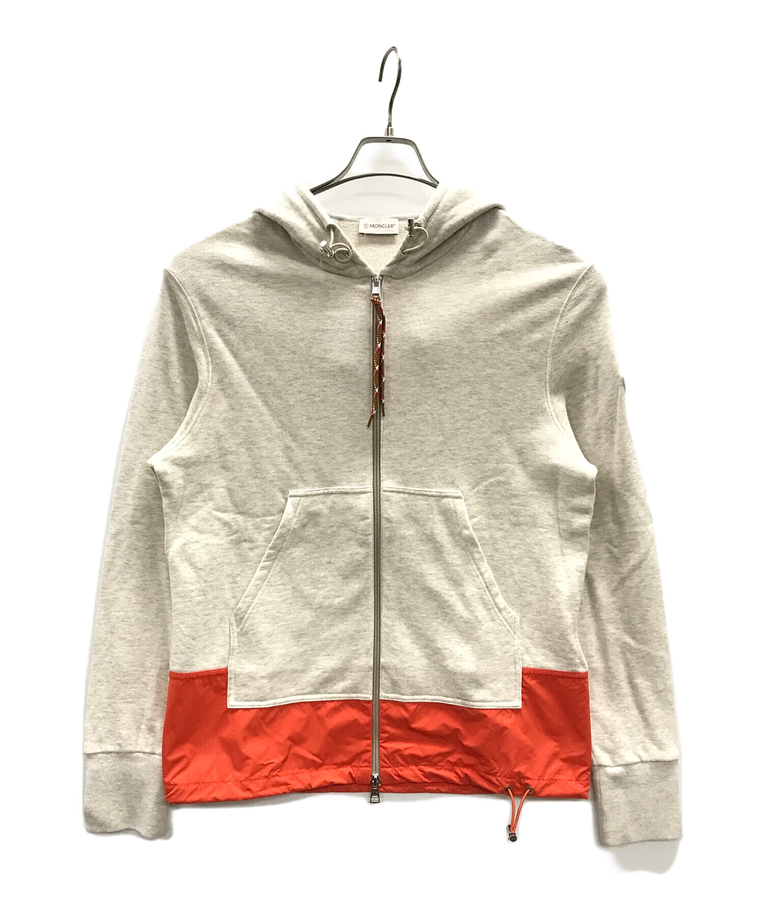 中古・古着通販】MONCLER (モンクレール) 切替スウェットジップアップパーカー ライトグレー サイズ:TG S｜ブランド・古着通販  トレファク公式【TREFAC FASHION】スマホサイト