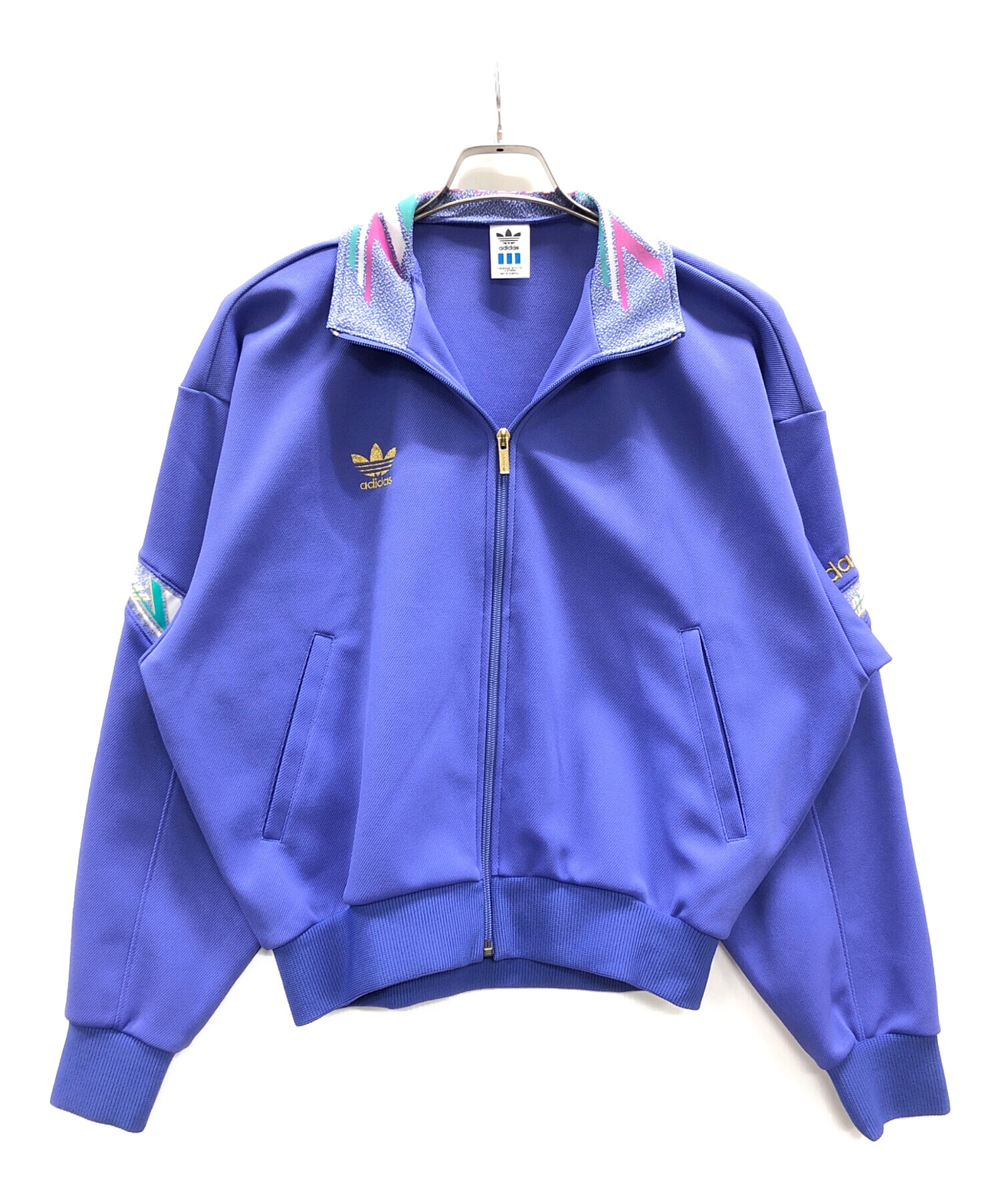 adidas (アディダス) 90S デサント製 アディダスジャージセットアップ パープル サイズ:L