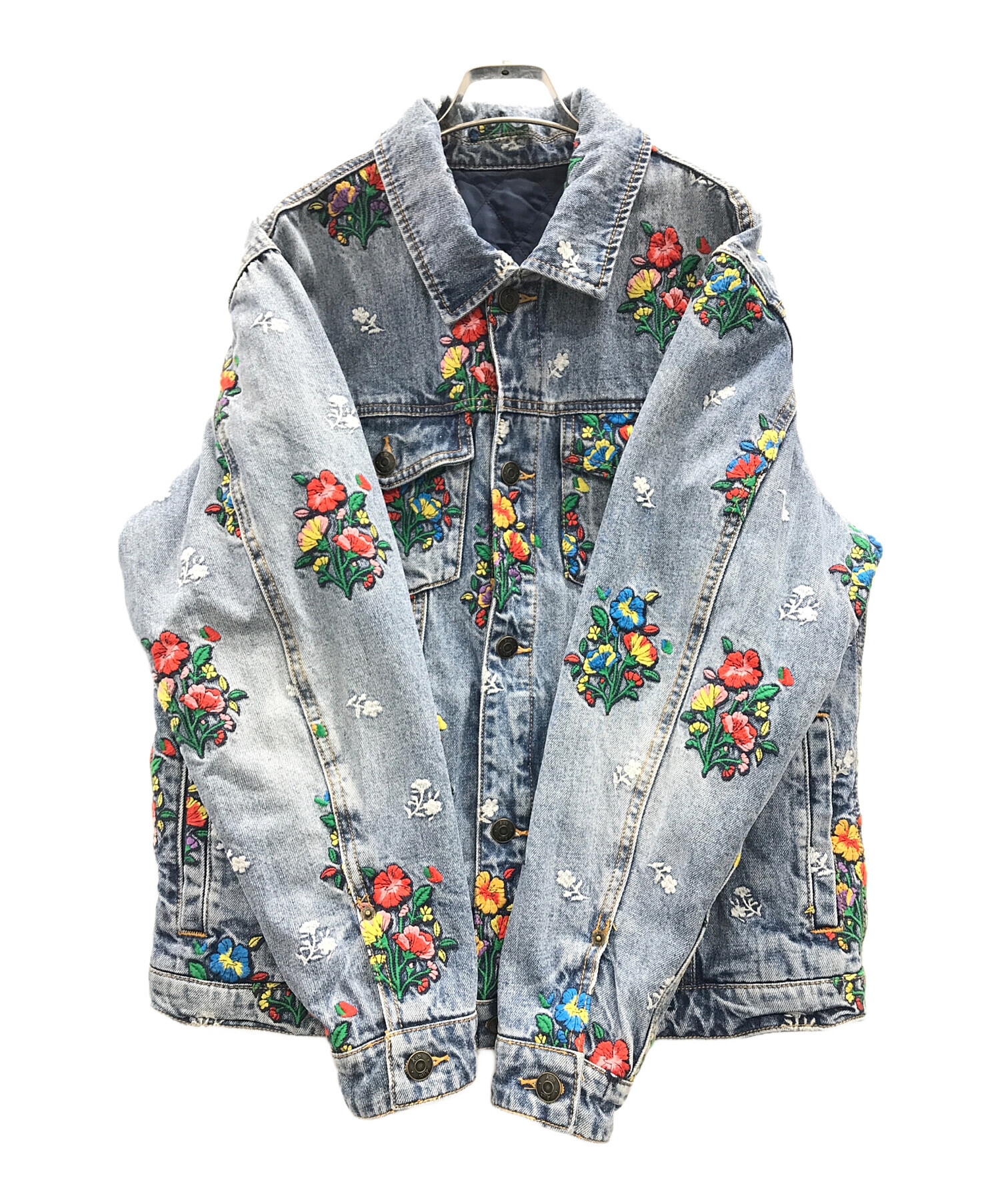 KITH (キス) デニムジャケット Cotton Idg Floral Pattern（コットン インディゴ フローラル パターン） インディゴ  サイズ:M