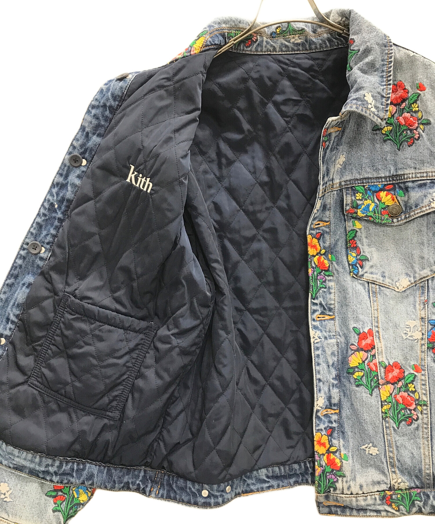 KITH (キス) デニムジャケット Cotton Idg Floral Pattern（コットン インディゴ フローラル パターン） インディゴ  サイズ:M