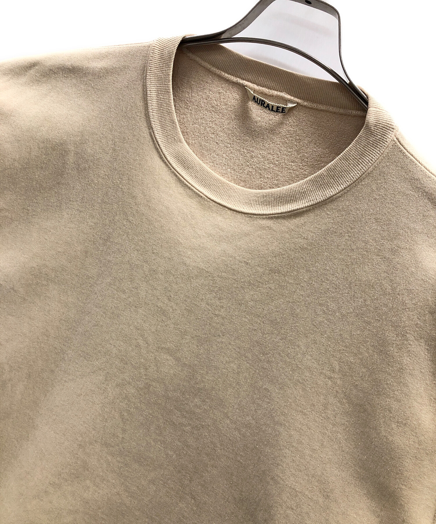 AURALEE (オーラリー) スウェット SUPER MILLED SWEAT CUT-OFF（スーパー マイルド スウェット カット-オフ）  ベージュ サイズ:4