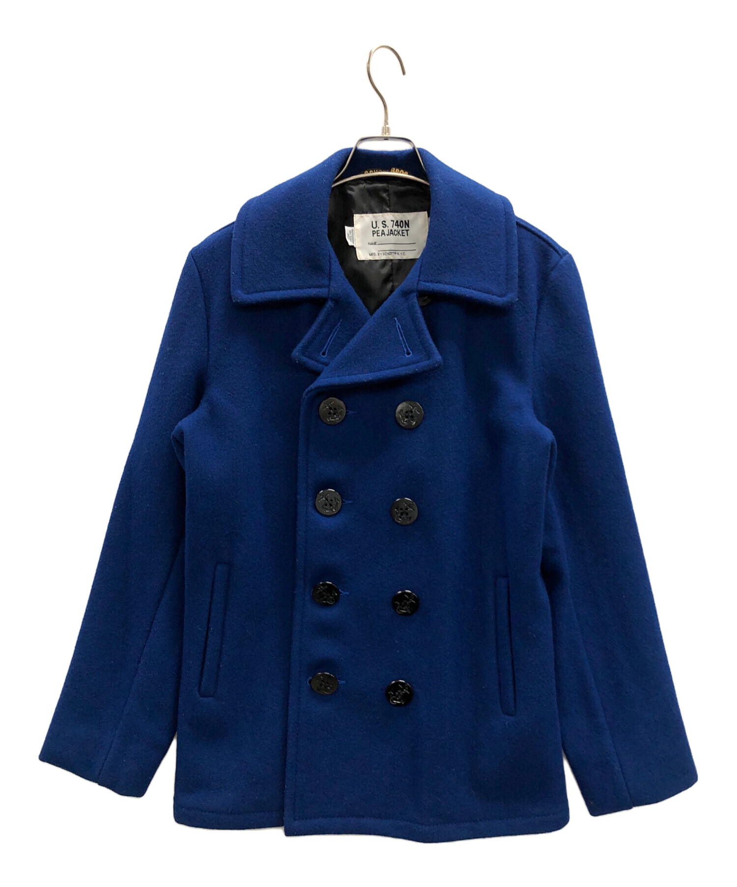 SCHOTT BROS. (ショットブロス) Pコート 753US PEA COAT（ピー コート753ユーエス ピー コート） ブルー サイズ:36