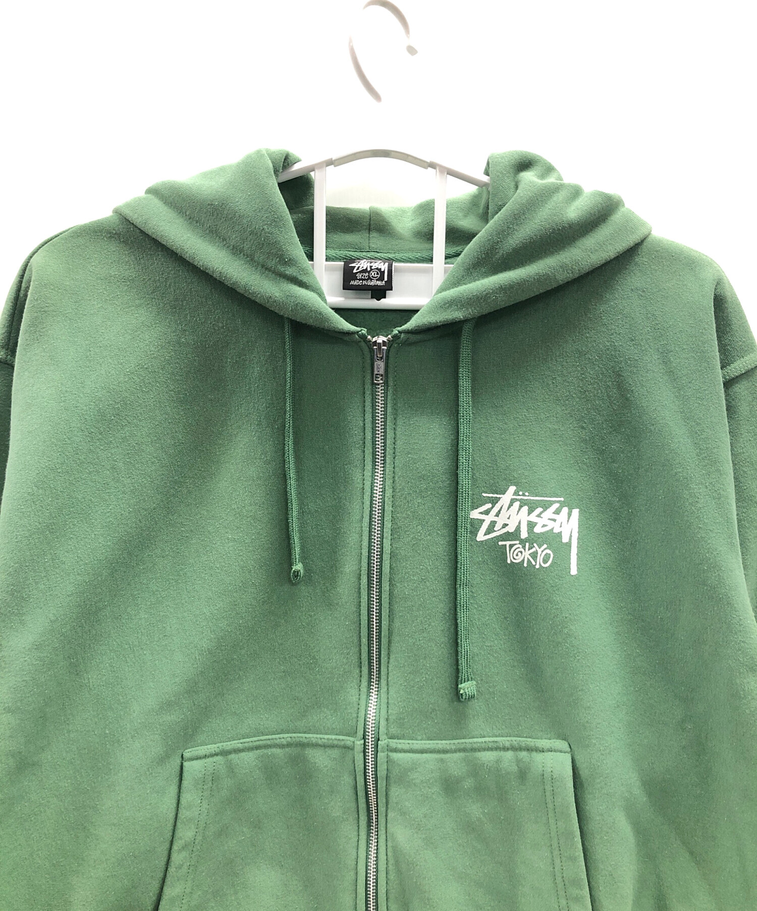 中古・古着通販】stussy (ステューシー) ジップパーカー グリーン サイズ:XL｜ブランド・古着通販 トレファク公式【TREFAC  FASHION】スマホサイト