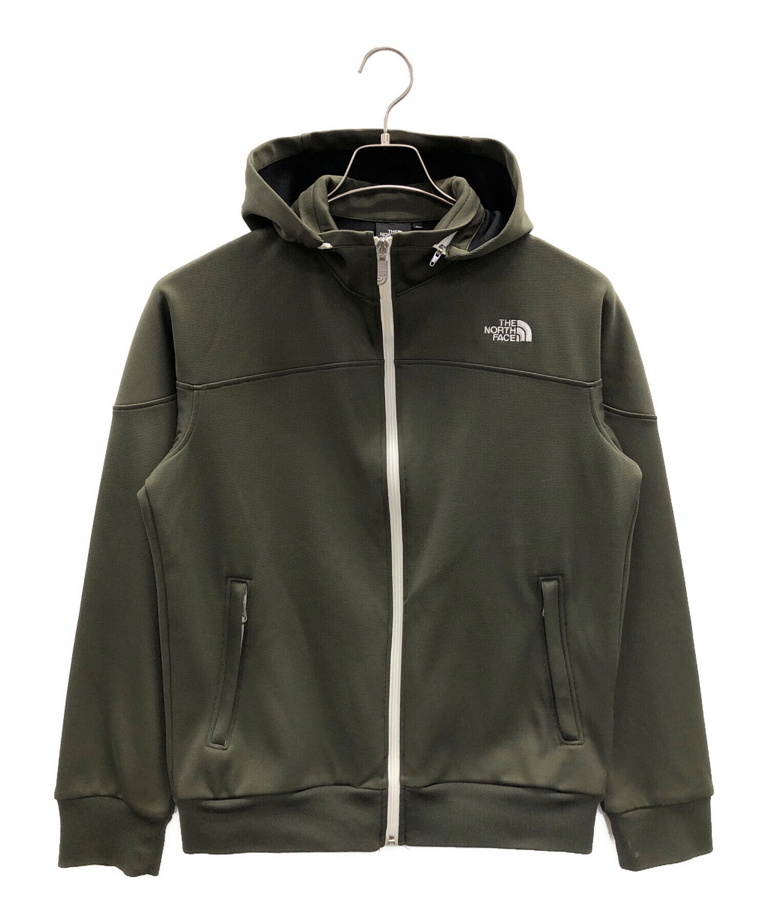 THE NORTH FACE (ザ ノース フェイス) ジップパーカー マッハ5ジャケット オリーブ サイズ:L