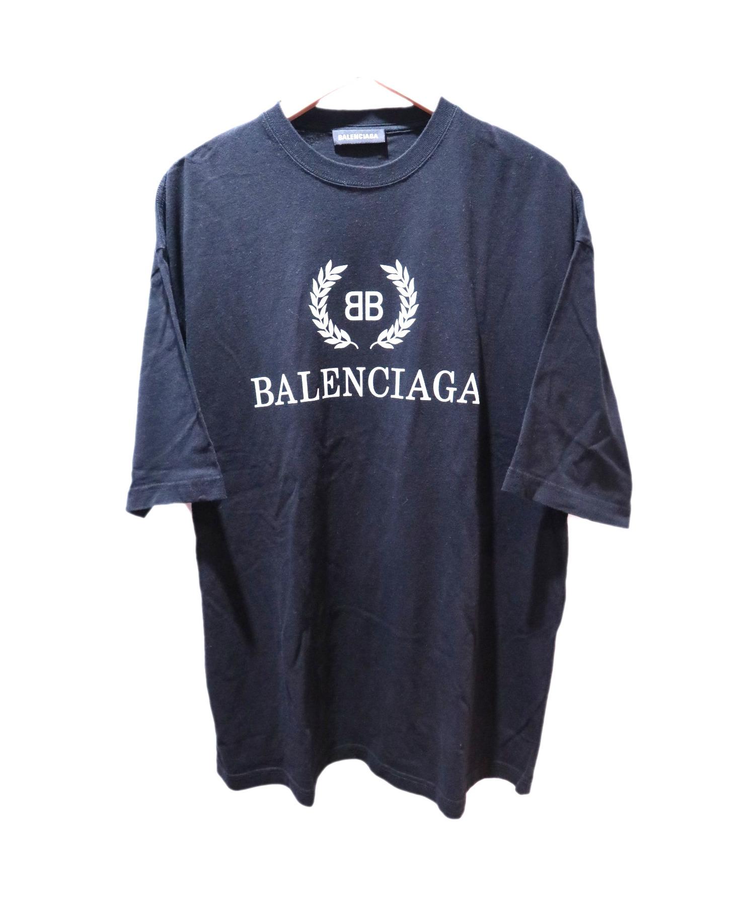 『BALENCIAGA』 バレンシアガ (XS) BBロゴ Tシャツ