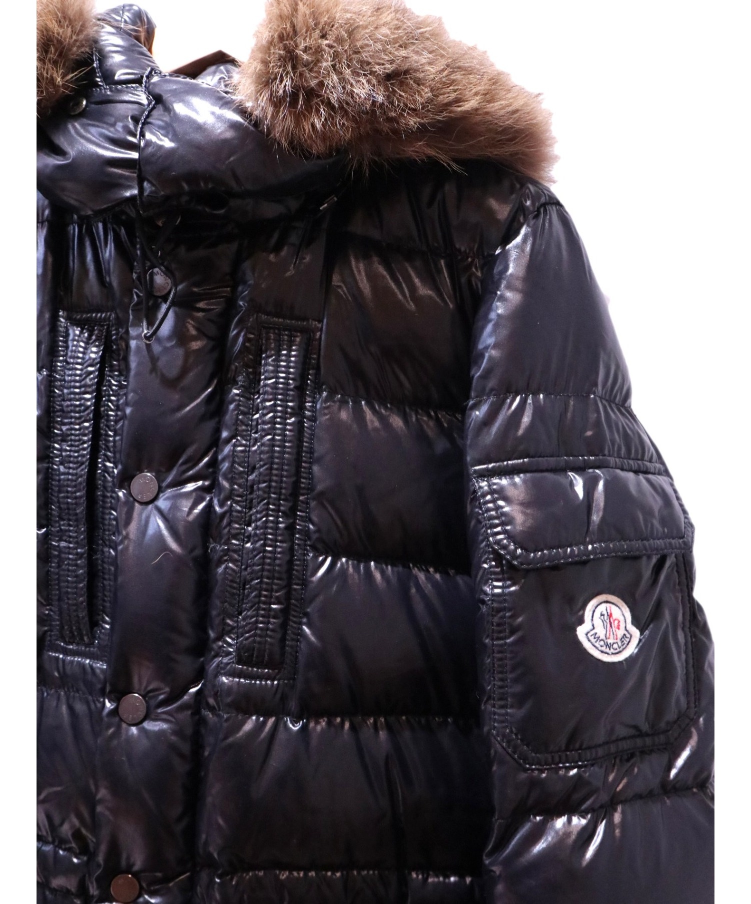 中古・古着通販】MONCLER (モンクレール) ファー付ダウンジャケット