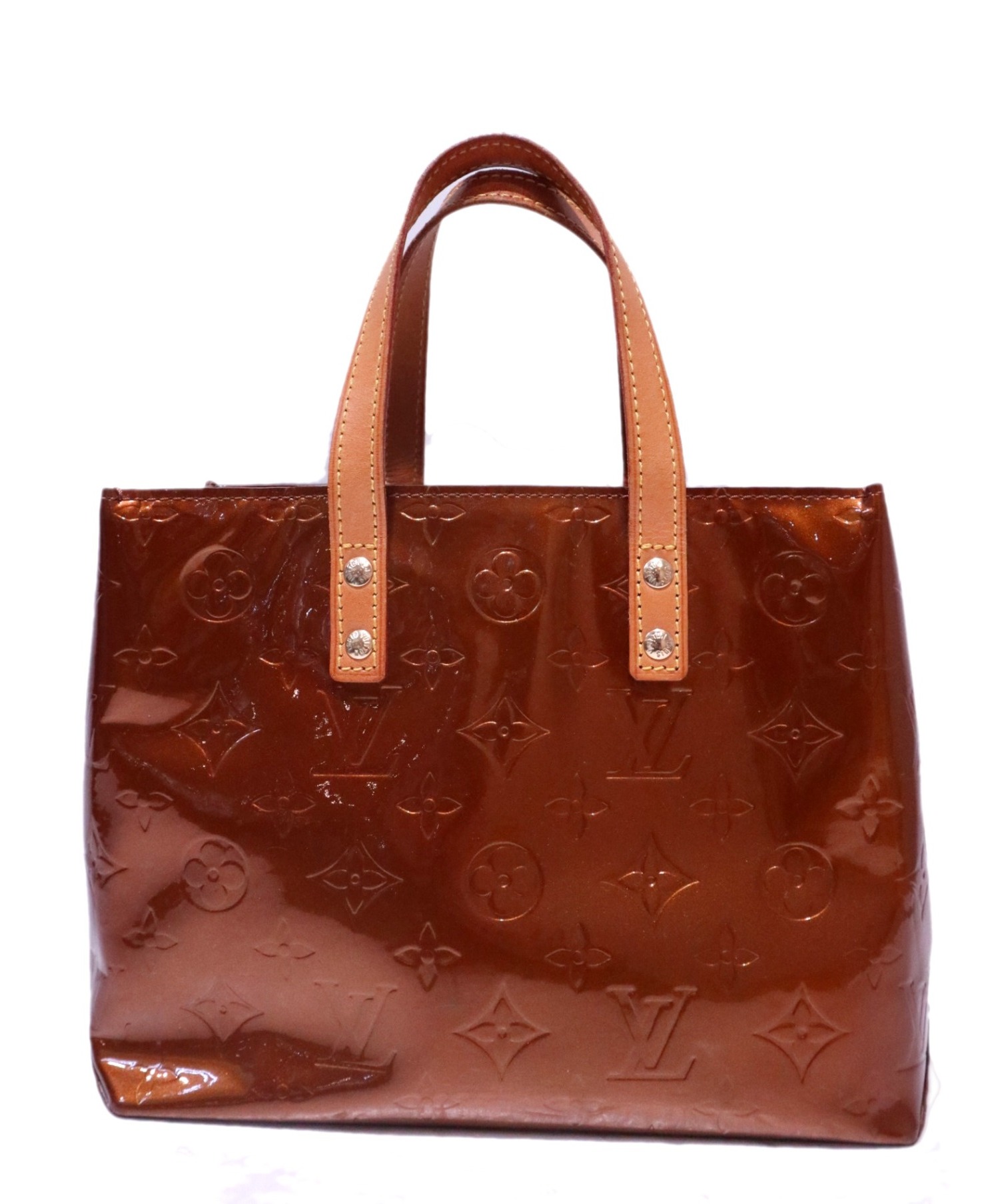 LOUIS VUITTON (ルイヴィトン) トートバッグ ベージュ モノグラム・ヴェルニ M91334 mi0051