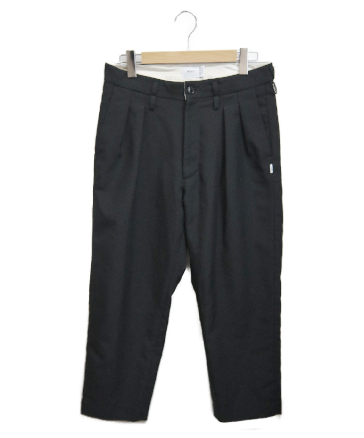 WTAPS (ダブルタップス) TUCK 01 TROUSERS ブラック サイズ:X02