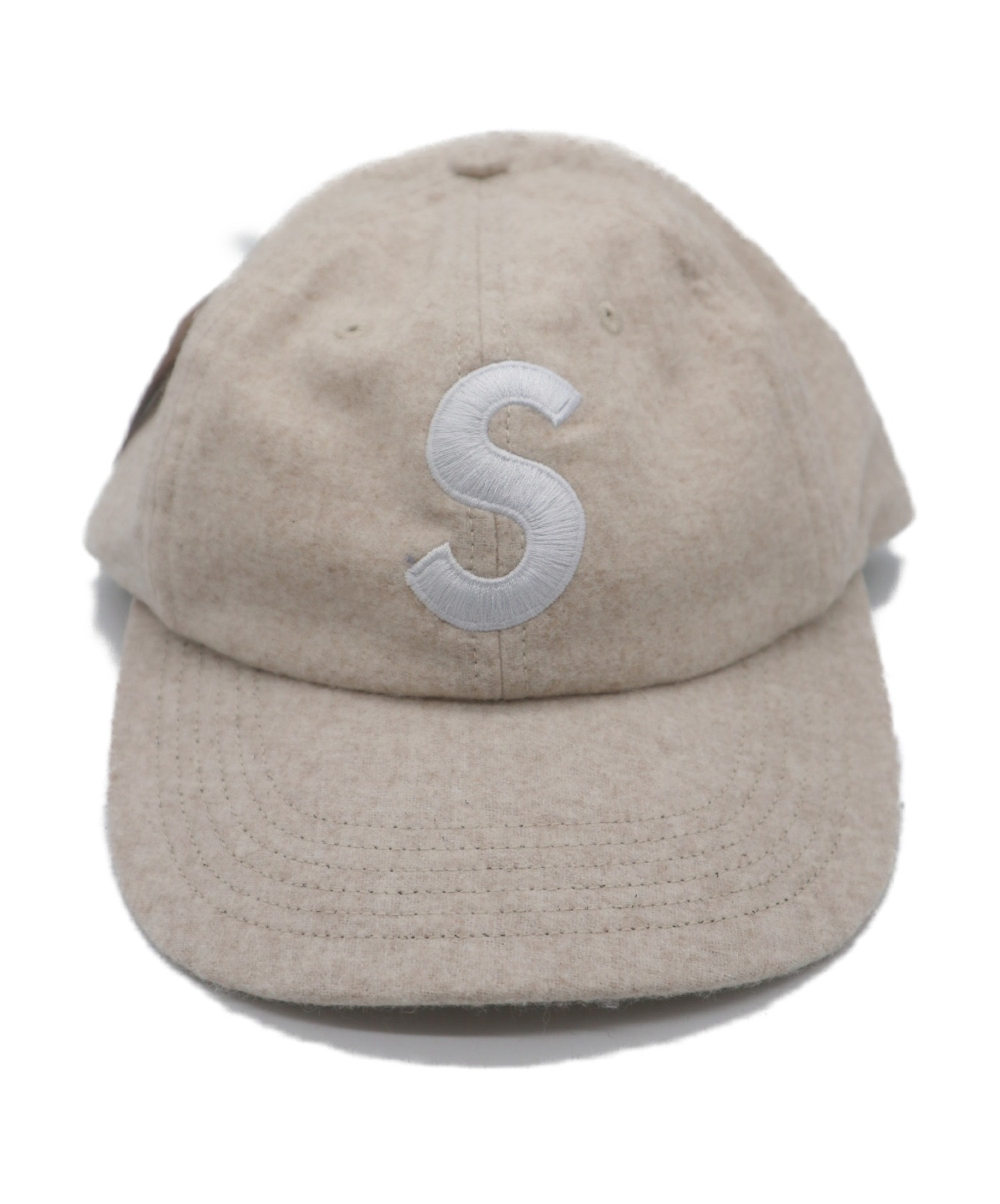 Supreme (シュプリーム) Wool S Logo 6-Panel cap ベージュ