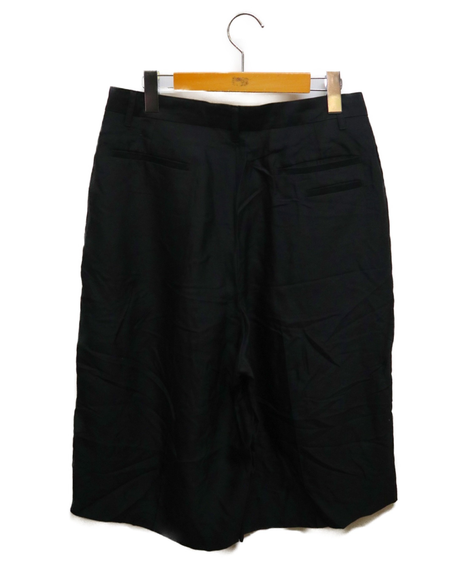 th (ティーエイチ) ワイドハーフパンツ ブラック サイズ:46 Wide Half Pants