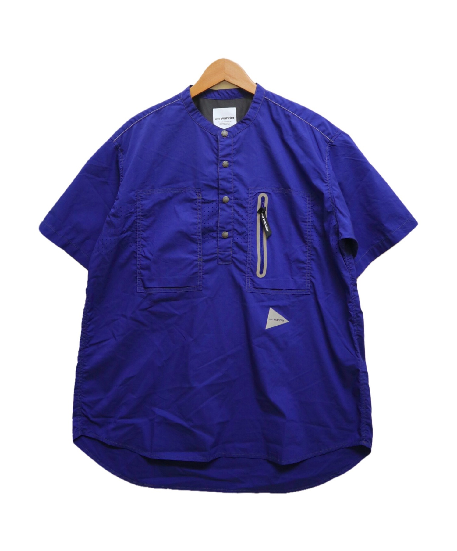 22日までの出品!! アンドワンダー laser hole over shirt-