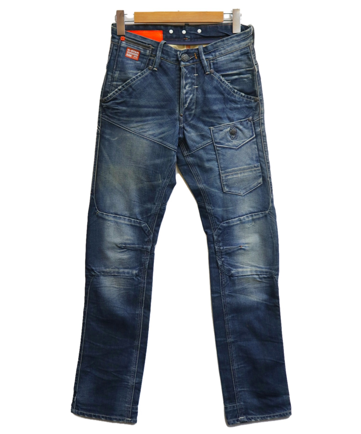 G-STAR RAW (ジースターロゥ) 立体裁断デニムパンツ インディゴ サイズ:Ｗ28 DAZZLE TAPERED RECYCLED