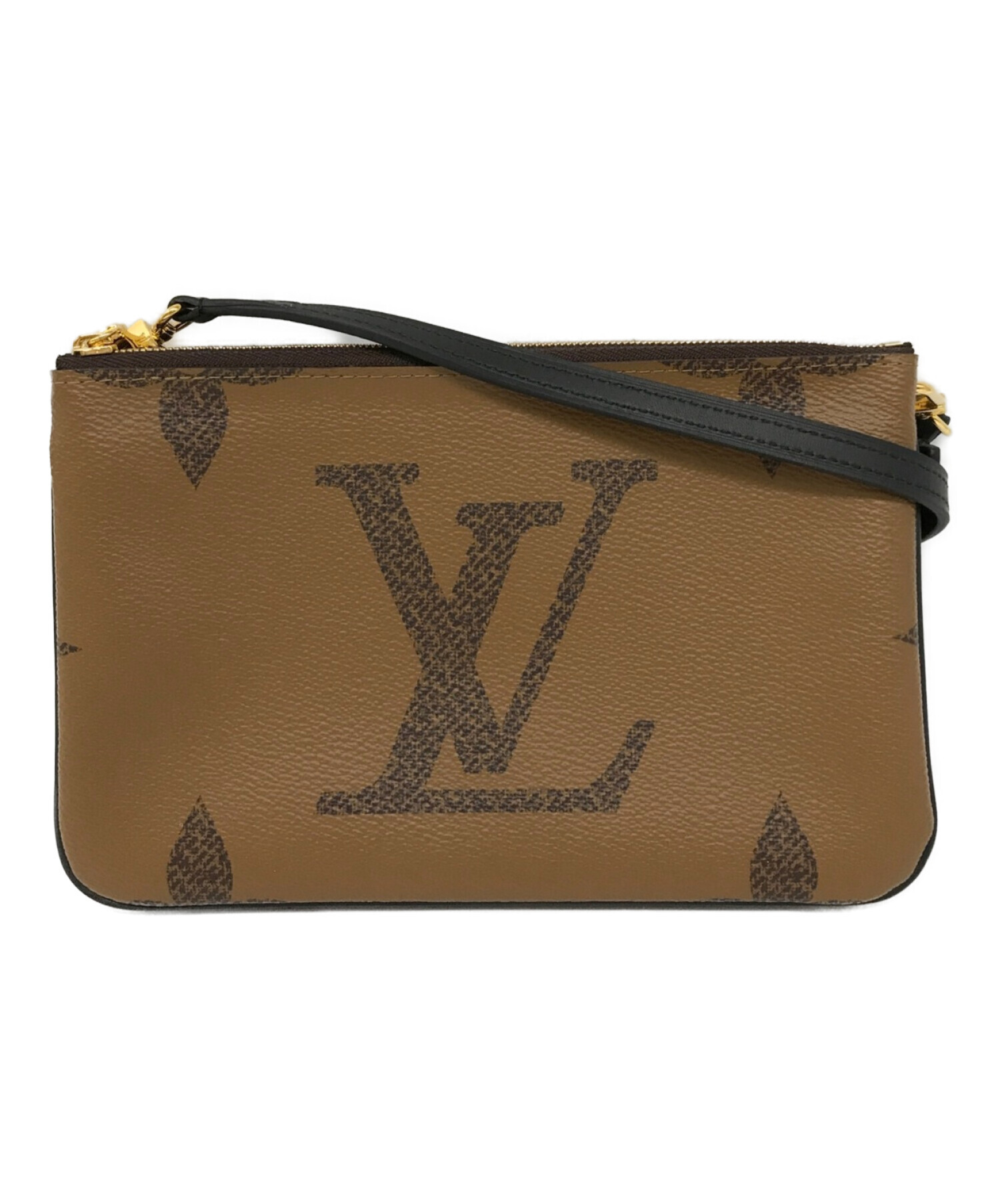 LOUIS VUITTON (ルイ ヴィトン) ポシェットドゥーブルジップ ブラウン