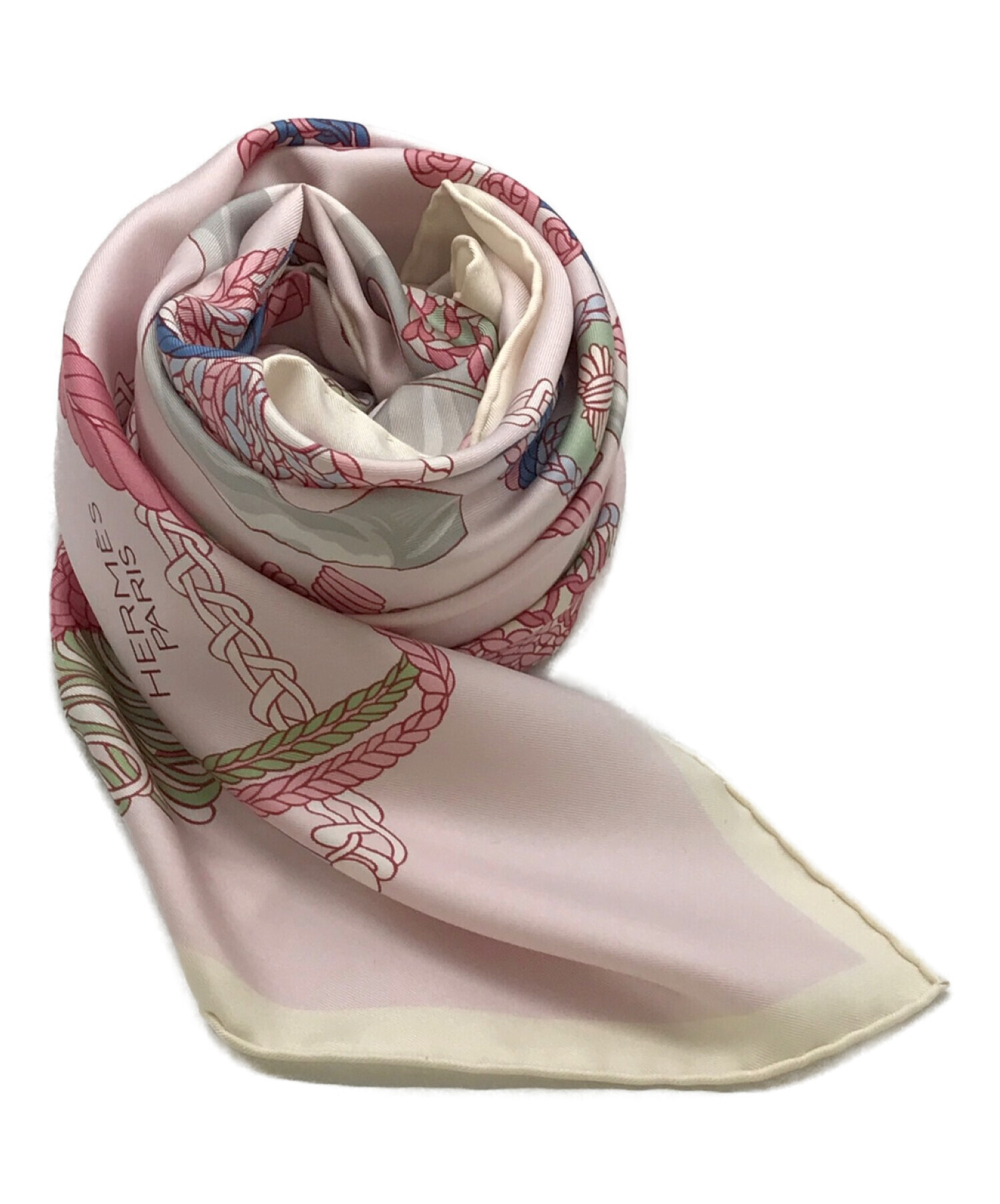スカーフ【写真追加】HERMES エルメス カレ90 スカーフ ピンク 衣装