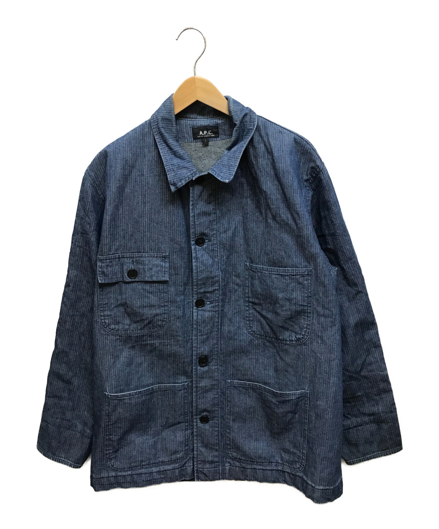 A.P.C. (アーペーセー) ブランケットライニングカバーオール ブルー サイズ:1