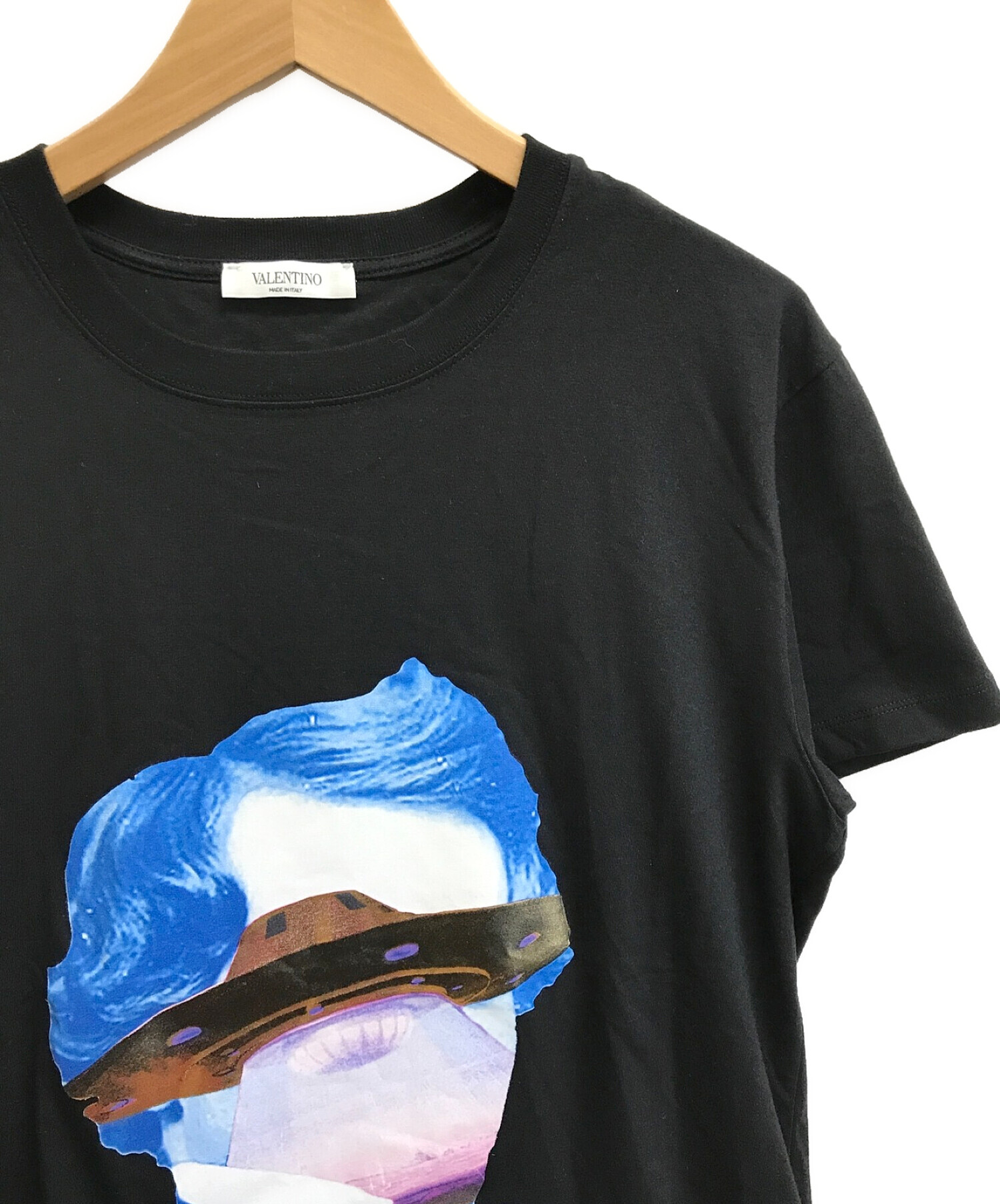 VALENTINO × UNDERCOVER (ヴァレンティノ×アンダーカバー) FACE UFO Tシャツ ブラック サイズ:Ｓ