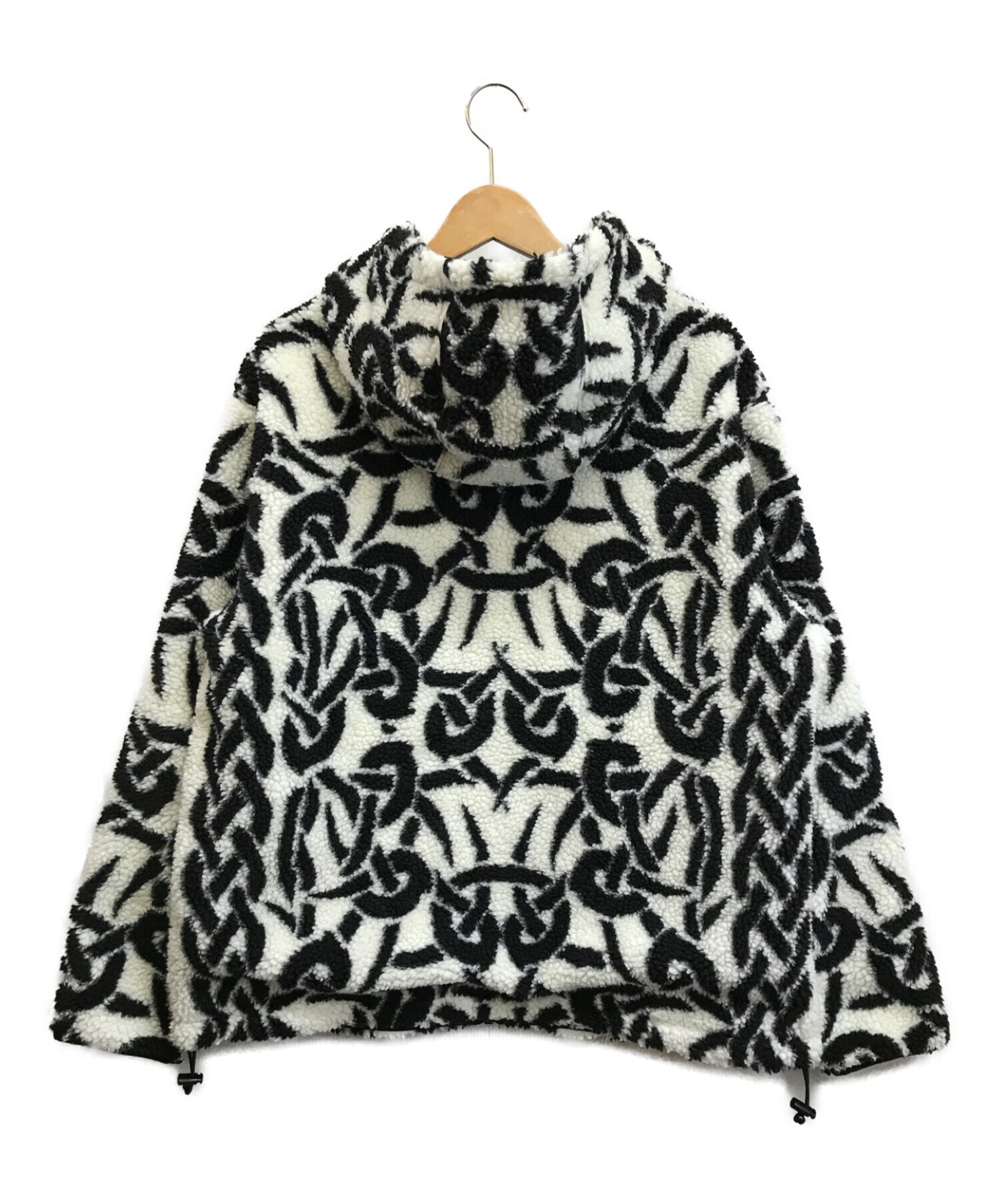 SUPREME (シュプリーム) Celtic Knot Reversible WINDSTOPPER Fleece Hooded Jacket  ブラック×ホワイト サイズ:M