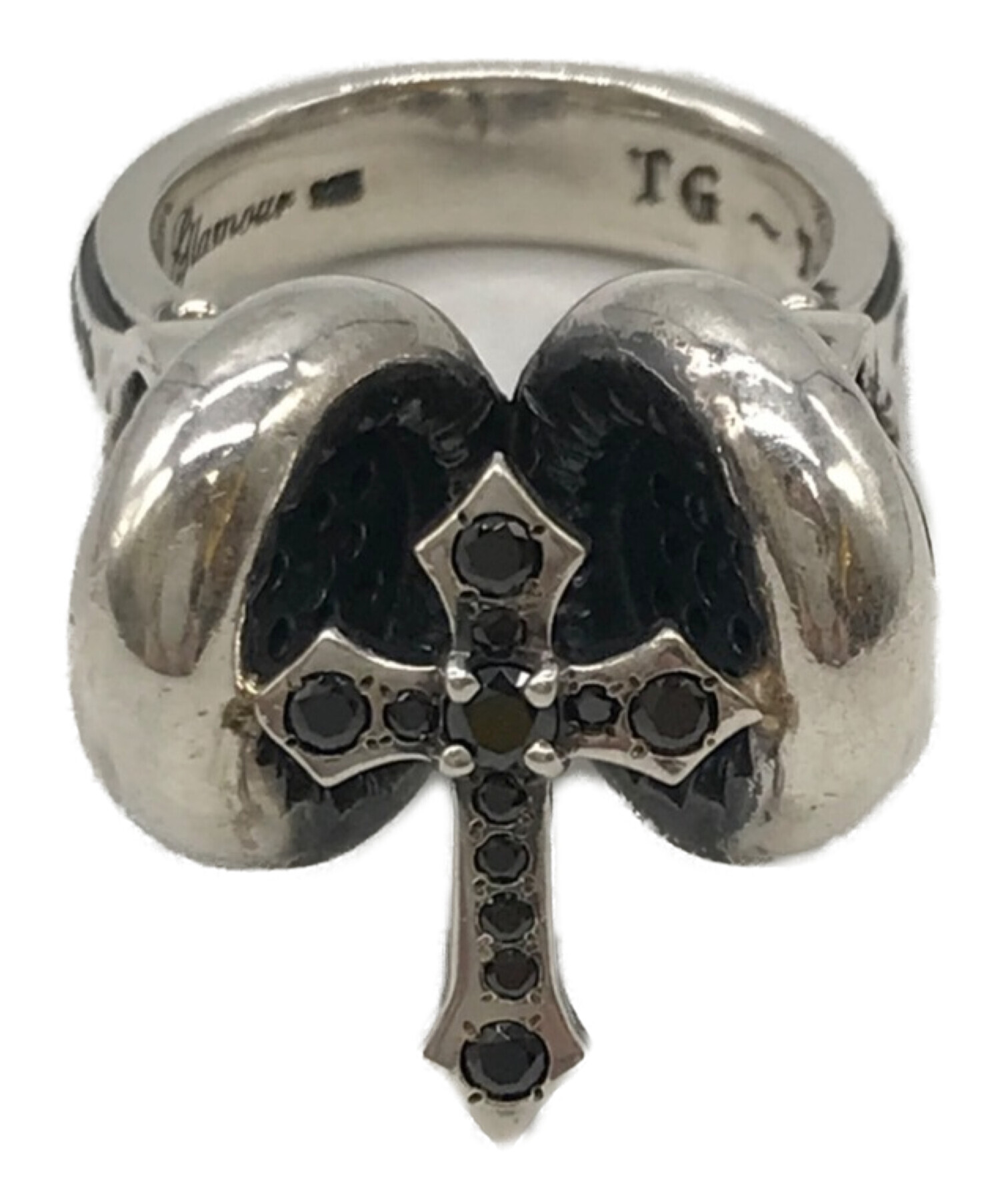 HYSTERIC GLAMOUR Skull Logo Ring Belt Black