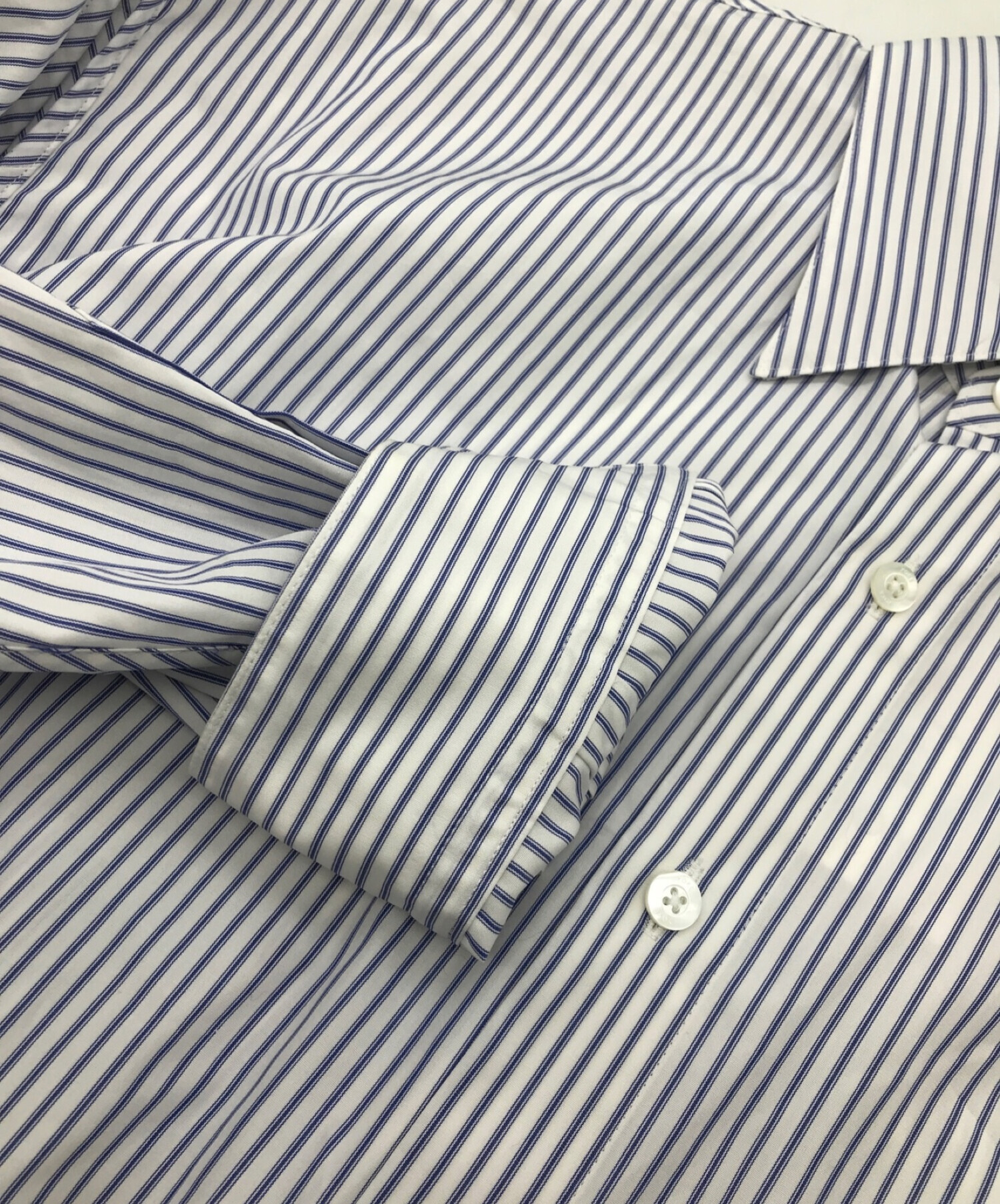 YOKE (ヨーク) THOMAS MASON STRIPED PIPING SHIR /トーマスメイソンストライプシャツ ホワイト サイズ:2