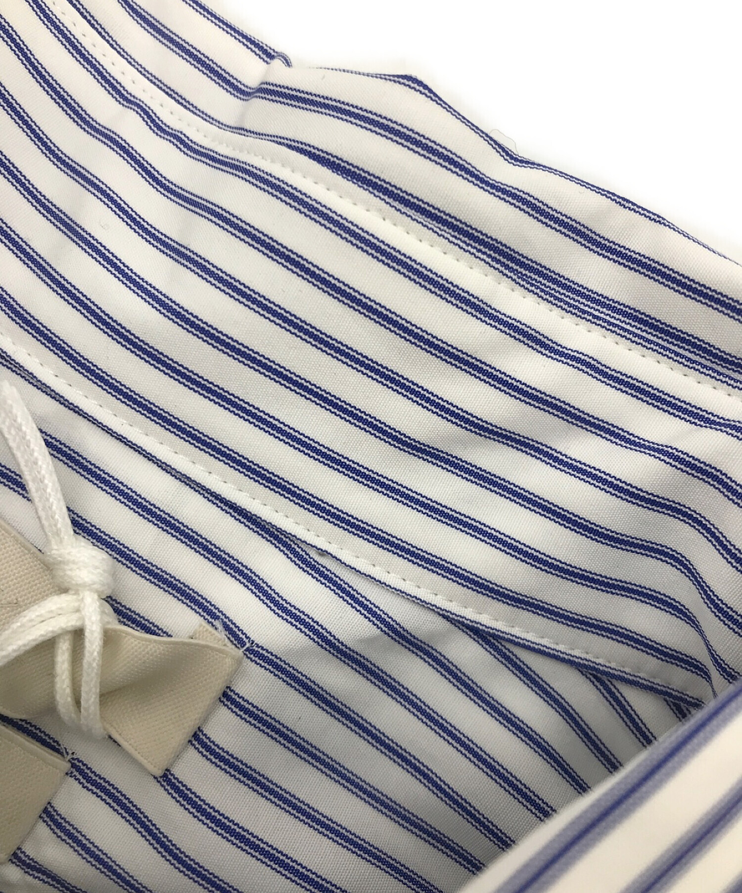 YOKE (ヨーク) THOMAS MASON STRIPED PIPING SHIR /トーマスメイソンストライプシャツ ホワイト サイズ:2