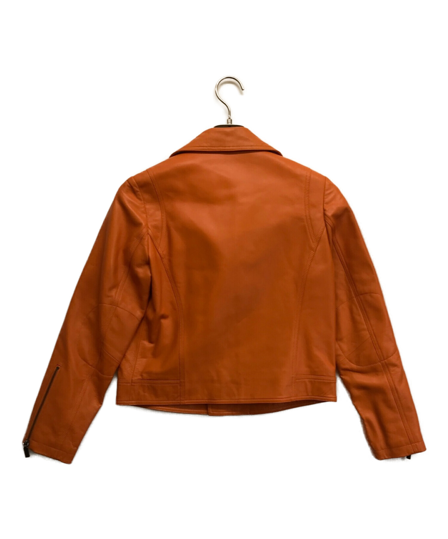 BIJOU (ビジュー) ラムレザーWライダースジャケット オレンジ サイズ:S
