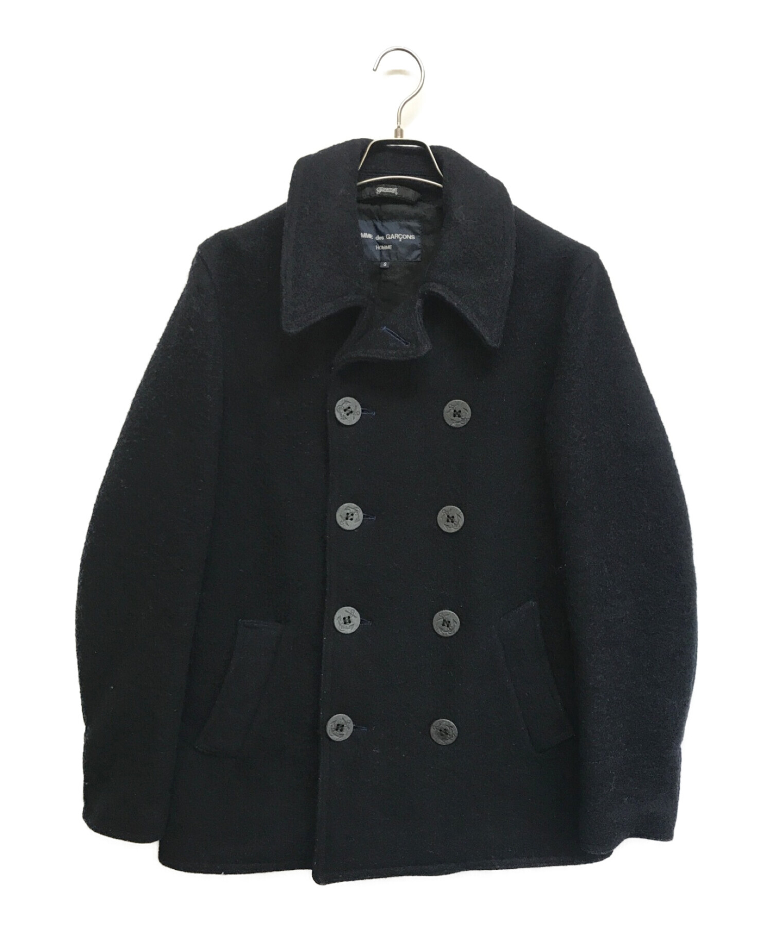 Gloverall×COMME des GARCONS HOMME (グローバーオール×コムデギャルソン) 13AW縮絨Pコート ネイビー サイズ:S