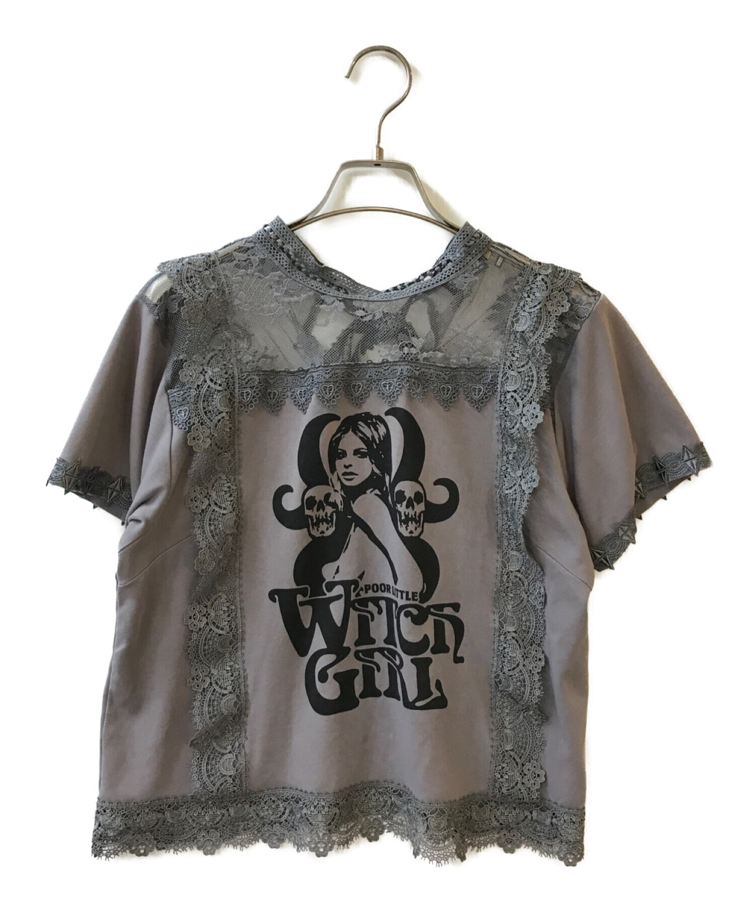 Hysteric Glamour (ヒステリックグラマー) HYS WITCH ショートTシャツ グレー サイズ:F