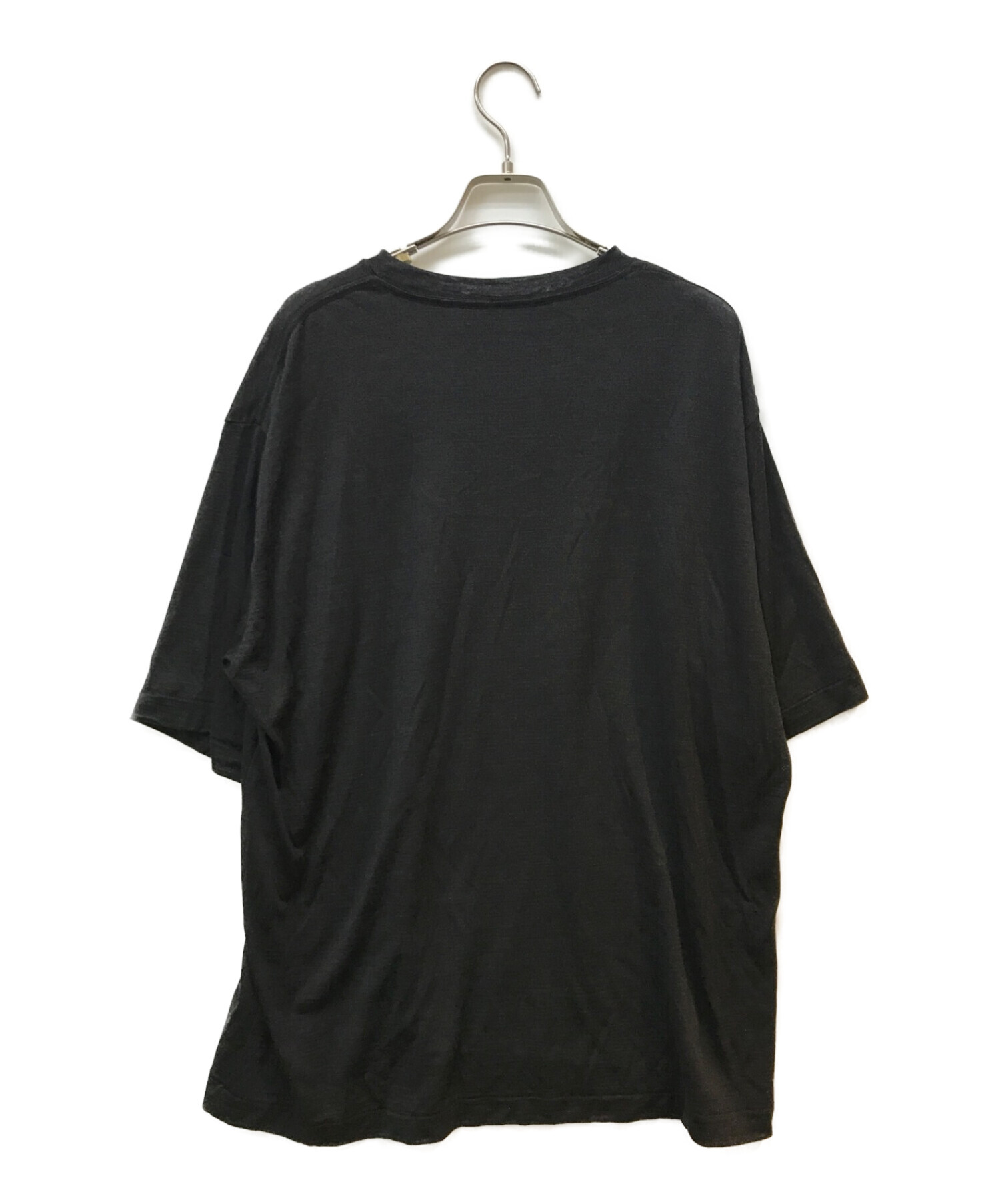 COMOLI (コモリ) ウール天竺 Tシャツ ブラック サイズ:3