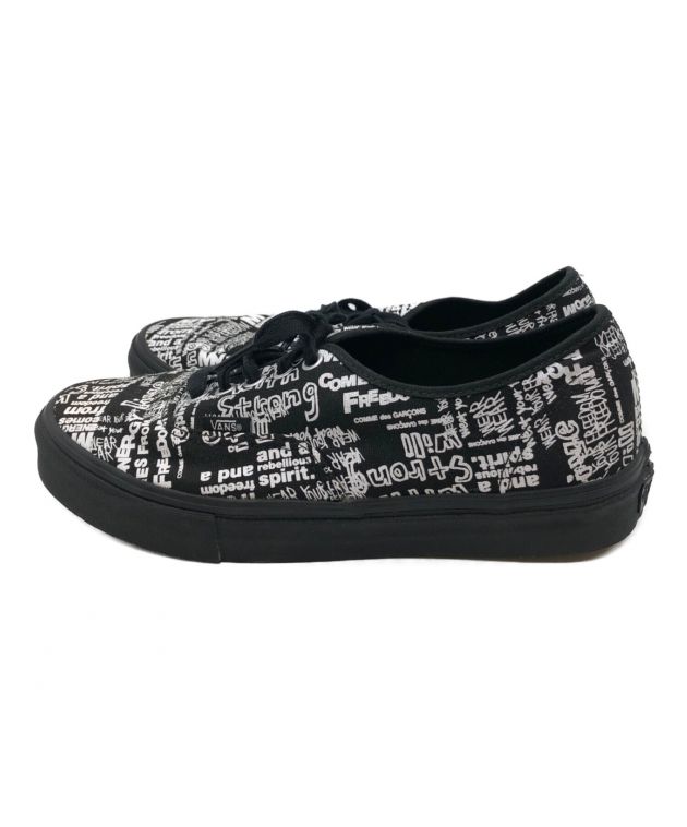 VANS (ヴァンズ) COMME des GARCONS (コムデギャルソン) AUTHENTIC COMME DES GARCONS BLACK  MESSAGE ブラック サイズ:27cm