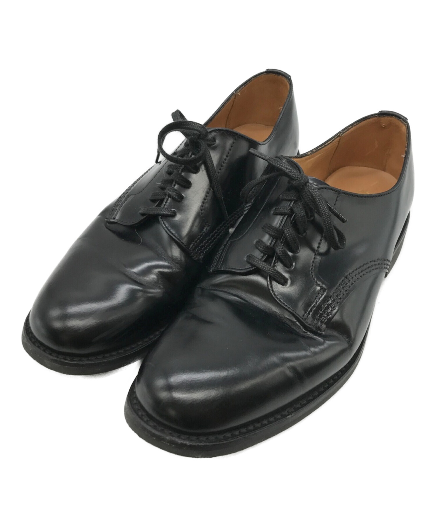 SANDERS (サンダース) Officer Shoe Polishin Leather ブラック サイズ:5 1/2
