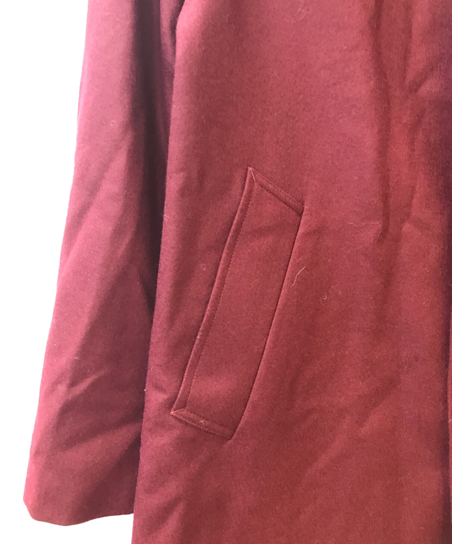 中古・古着通販】JOHN LAWRENCE SULLIVAN (ジョンローレンスサリバン) FLANNEL BAL COLLAR COAT レッド  サイズ:44｜ブランド・古着通販 トレファク公式【TREFAC FASHION】スマホサイト