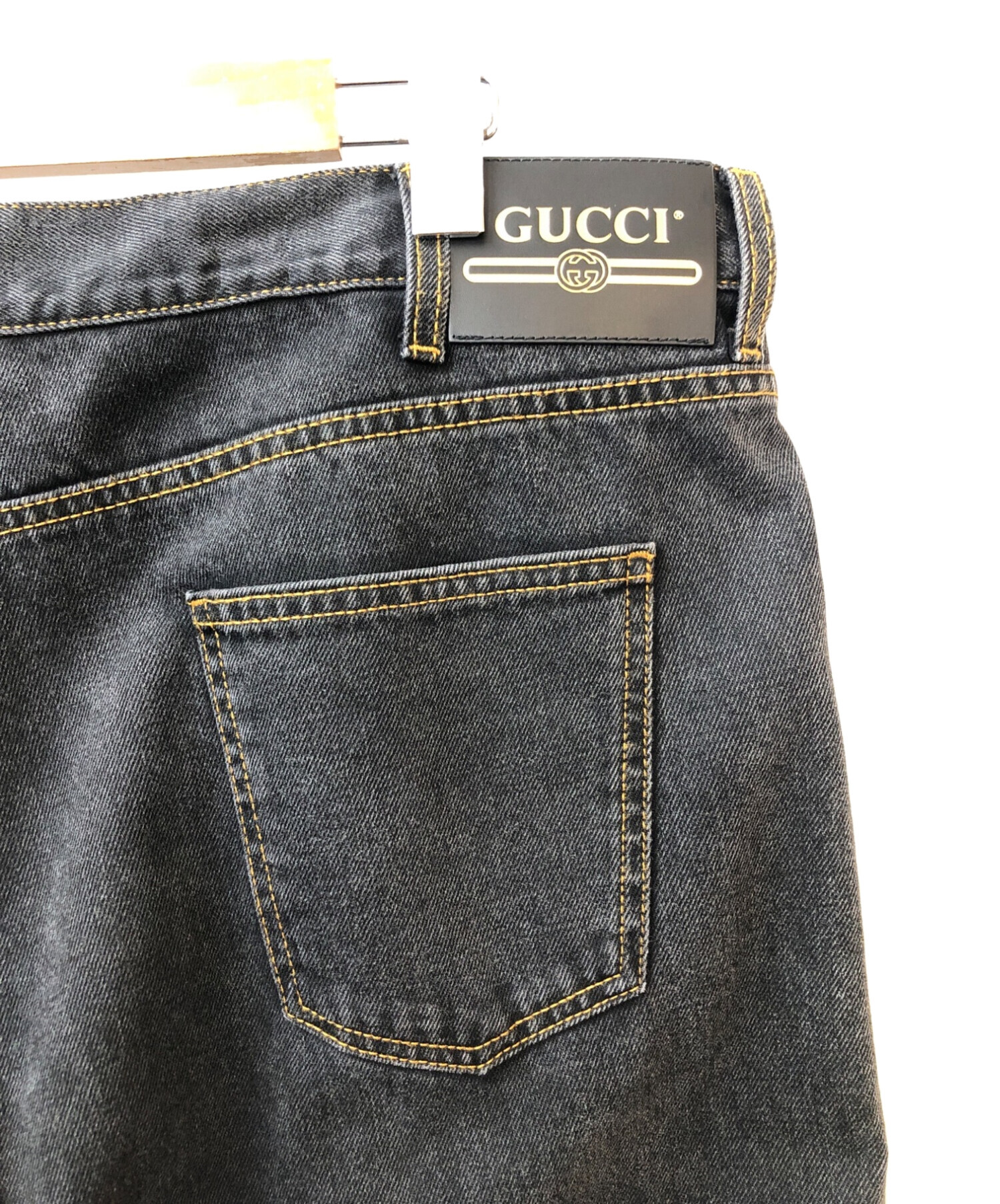 GUCCI (グッチ) エンブロイダリーデニムパンツ インディゴ サイズ:42