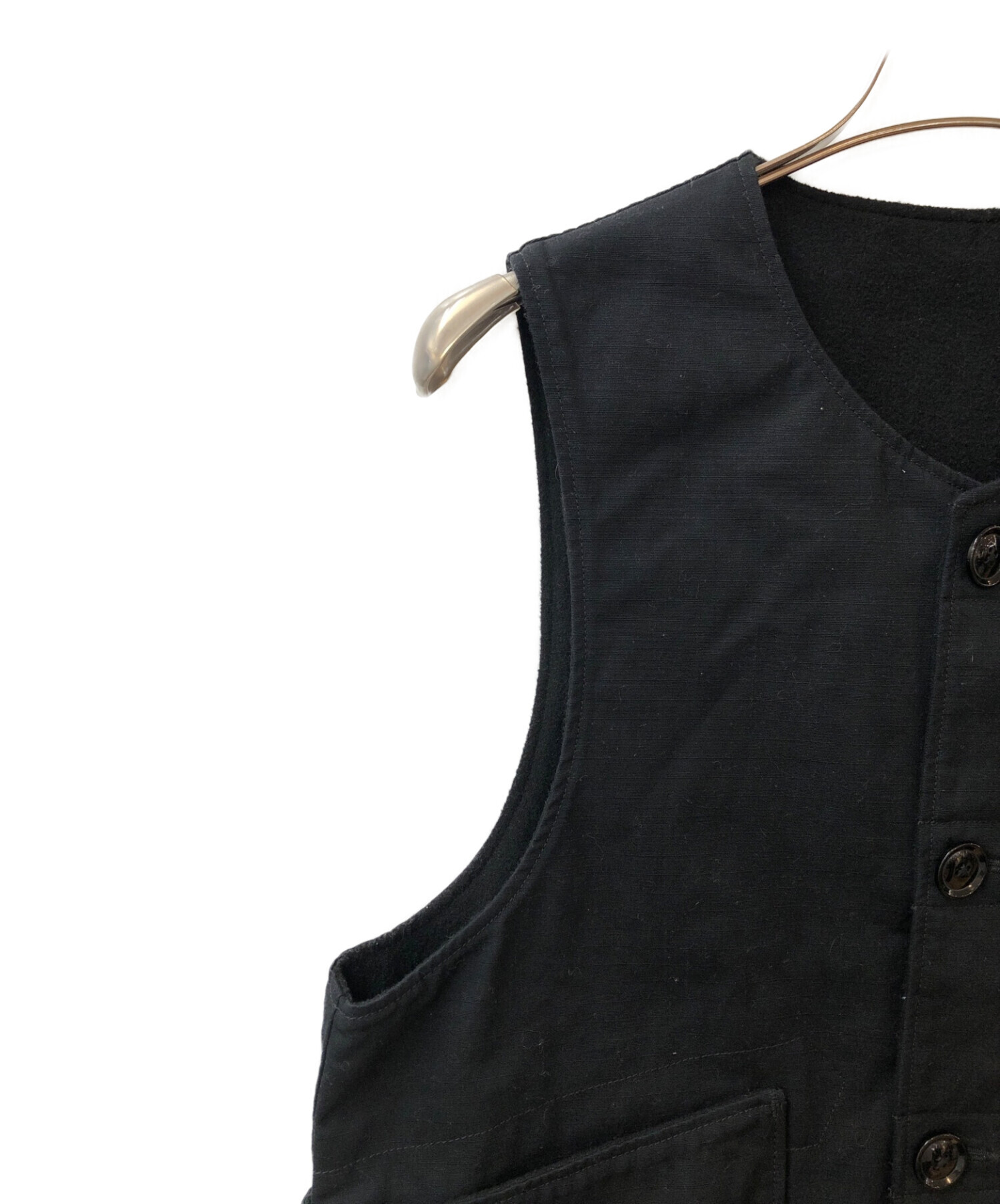 Engineered Garments (エンジニアードガーメンツ) OverVest Heavyweight Cotton Ripstop ブラック  サイズ:Ｍ