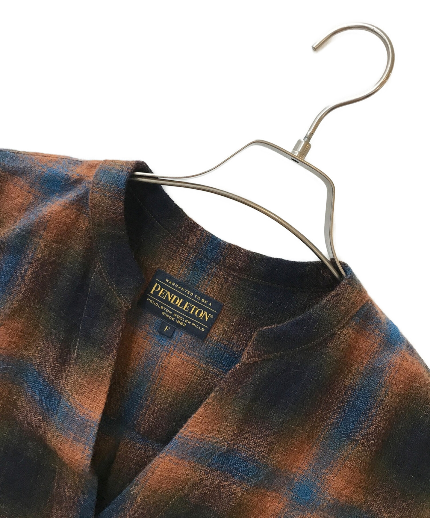 PENDLETON (ペンドルトン) JOURNAL STANDARD relume (ジャーナルスタンダード レリューム)  オンブレチェックシャツワンピース ブラウン×ブルー サイズ:FREE