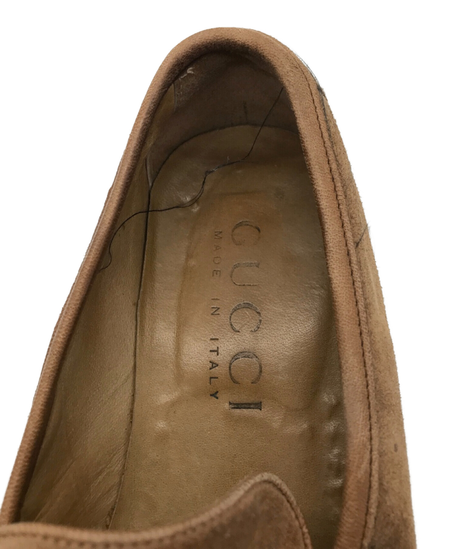 中古・古着通販】GUCCI (グッチ) ビットローファー ブラウン サイズ:40