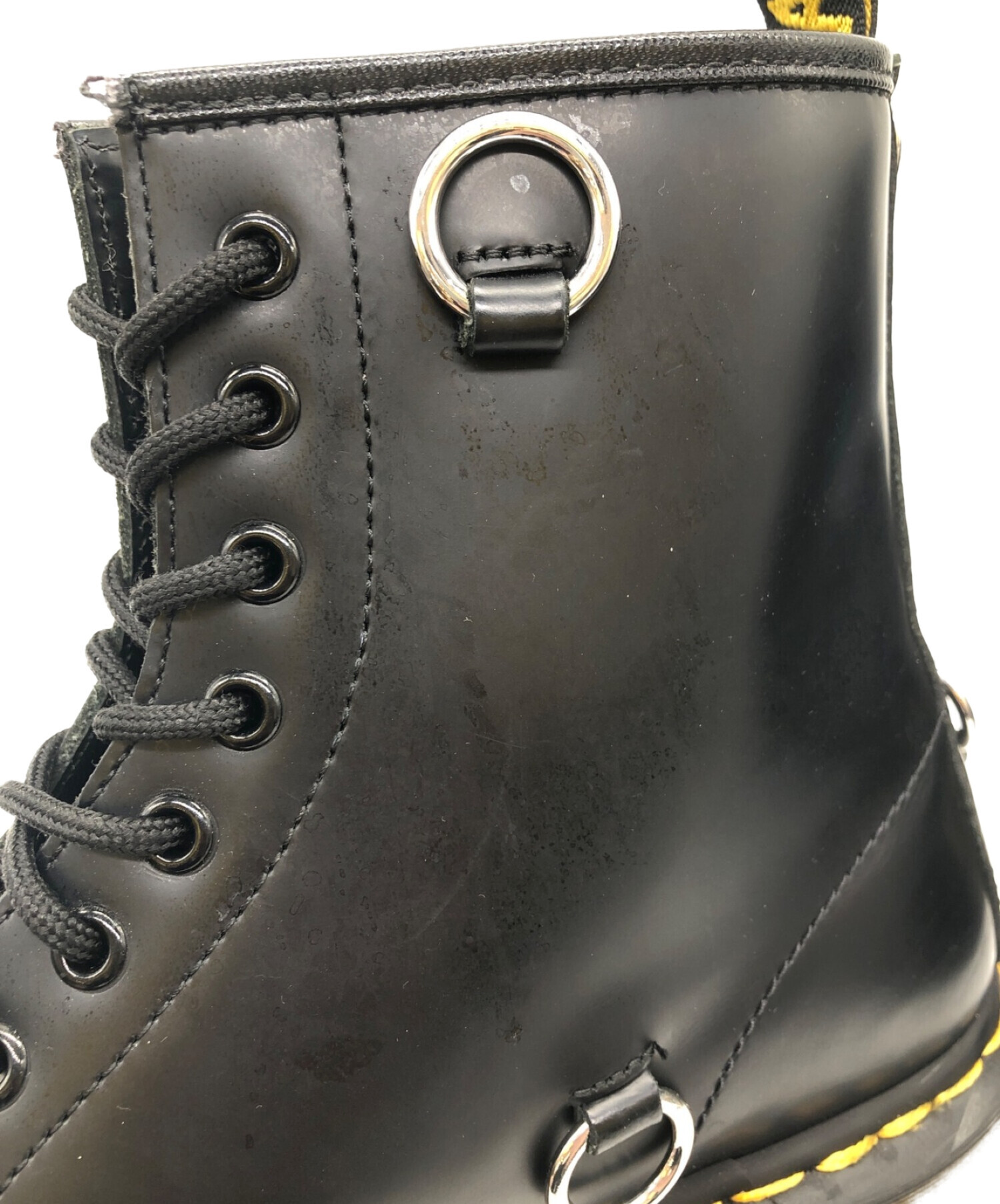 RAF SIMONS (ラフシモンズ) Dr.Martens (ドクターマーチン) リング付き8ホールブーツ ブラック サイズ:UK８