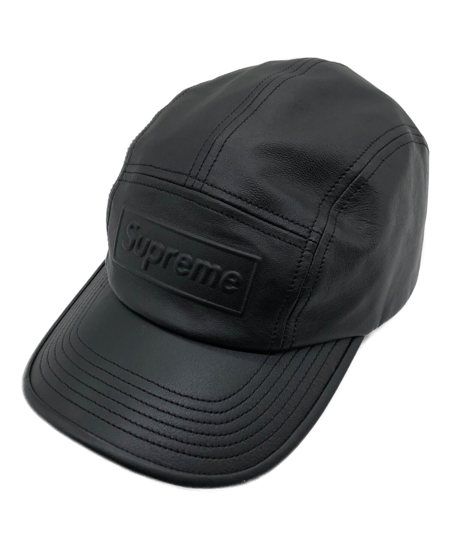 Supreme (シュプリーム) GORE-TEX Leather Camp Cap ブラック