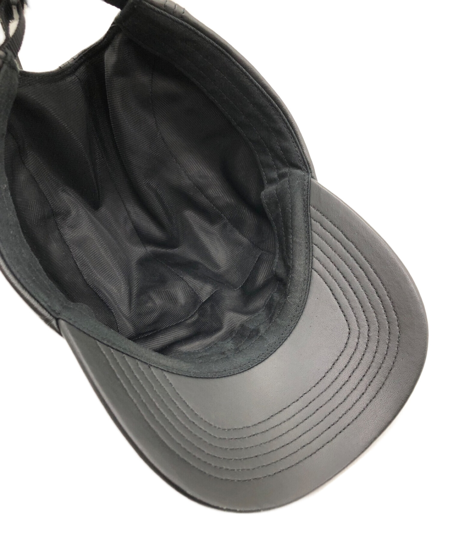 Supreme (シュプリーム) GORE-TEX Leather Camp Cap ブラック