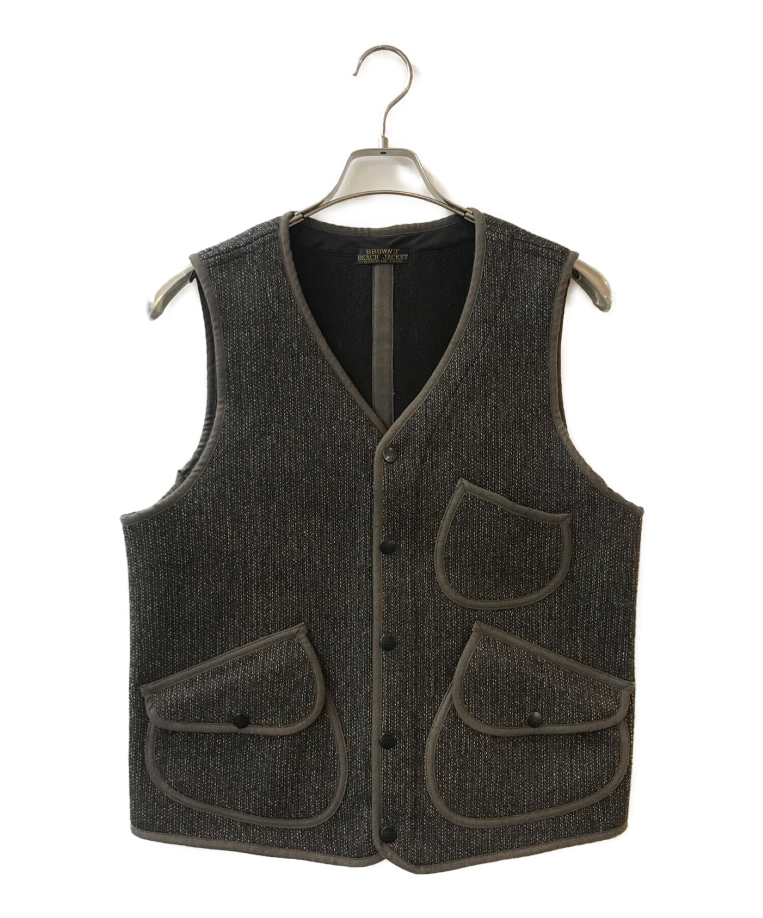 BROWN'S BEACH JACKET (ブラウンズビーチジャケット) BROWN'S BEACH GREYLOCK VEST ブラウン サイズ:36