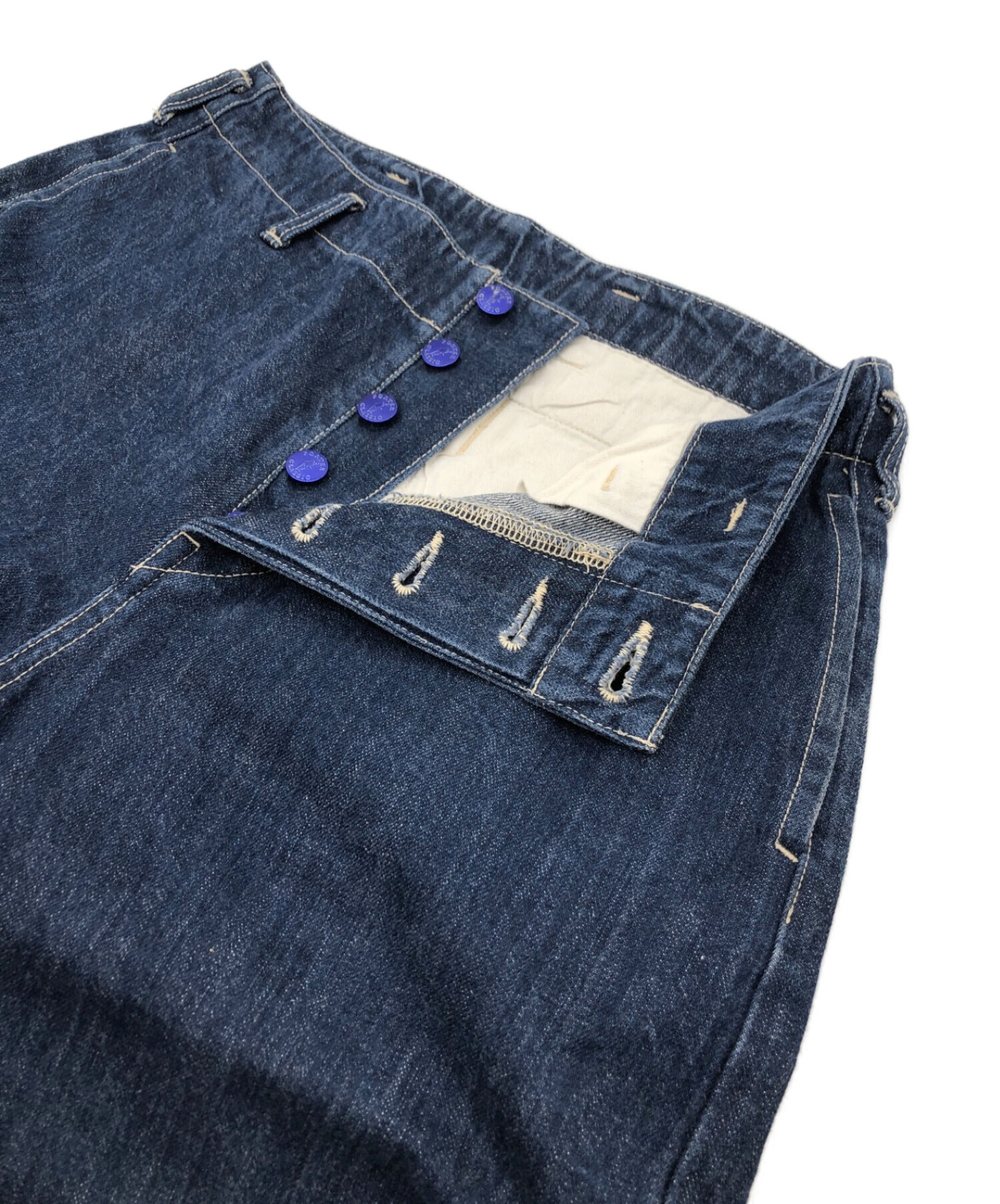 Porter Classic (ポータークラシック) DENIM WIDE PANTS 2016 インディゴ サイズ:S